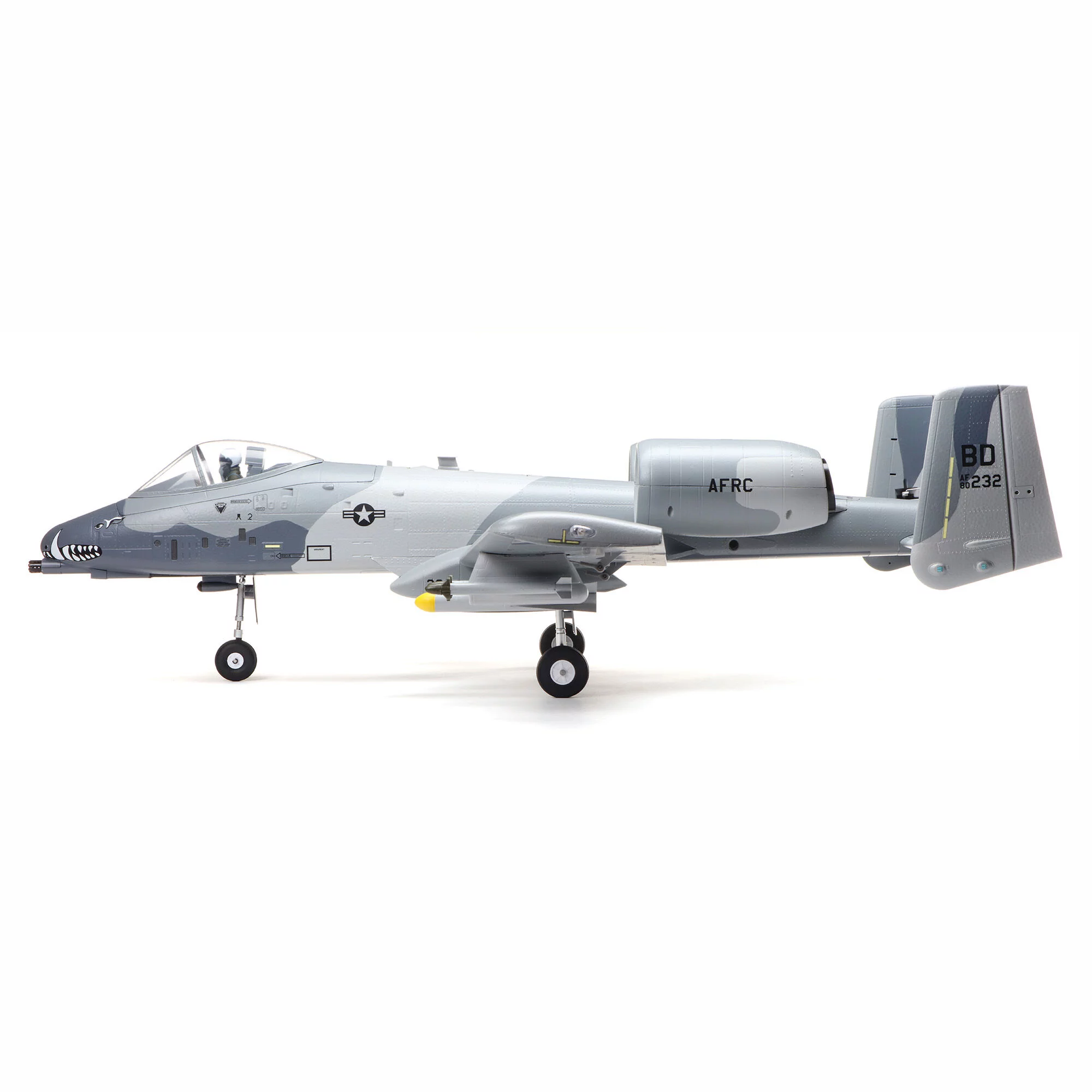 E-flite RC Airplane A-10 Thunderbolt II Twin 64mm EDF BNF Basic Transmitter Battery and Charger Not Included with AS3X and SAFE Select EFL011500 Airplanes B&F Electric