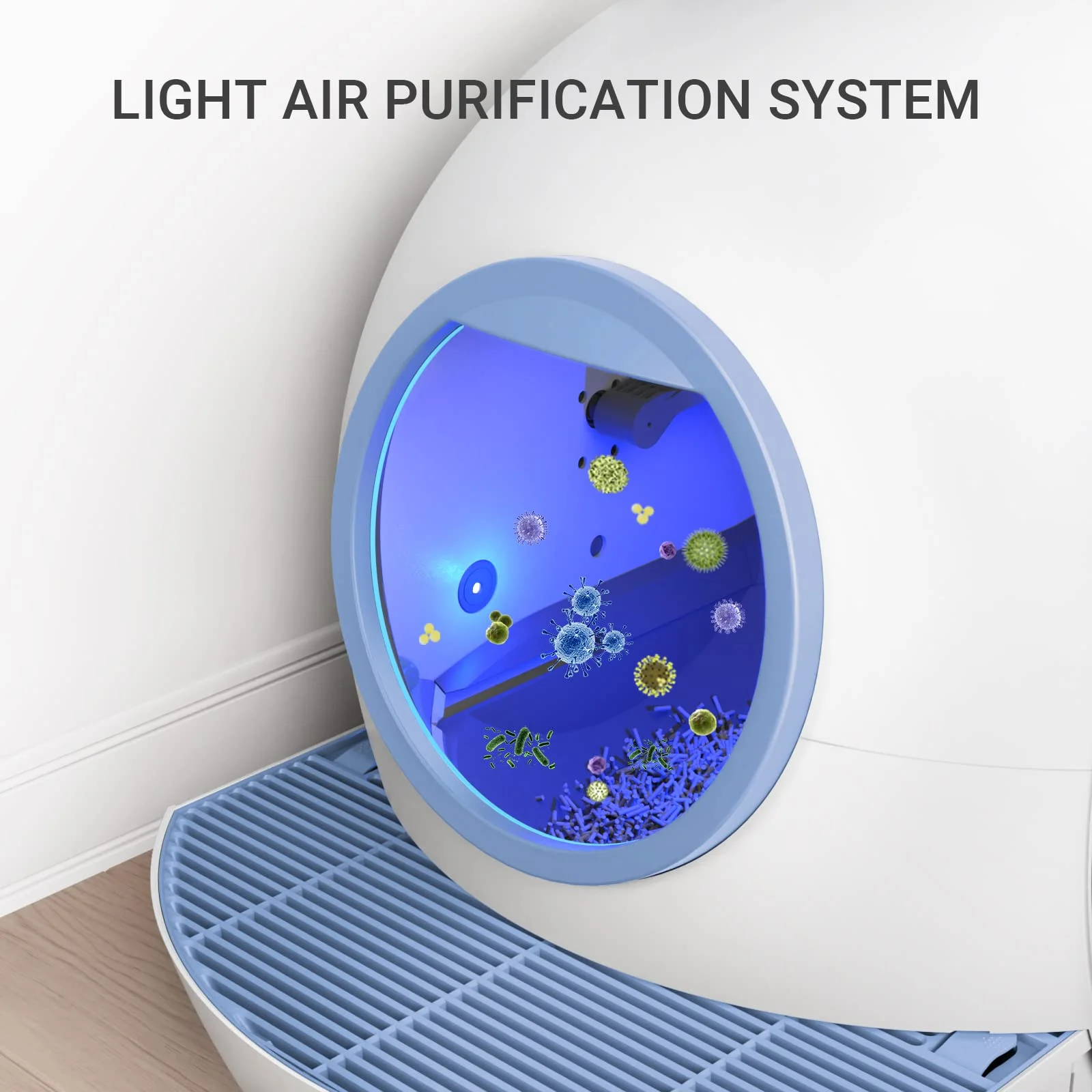 ELS PET Self Cleaning Litter Box, Automatic Cat Litter Box with App Control , Integrated Safety Protection Smart Auto Cat Litter Box