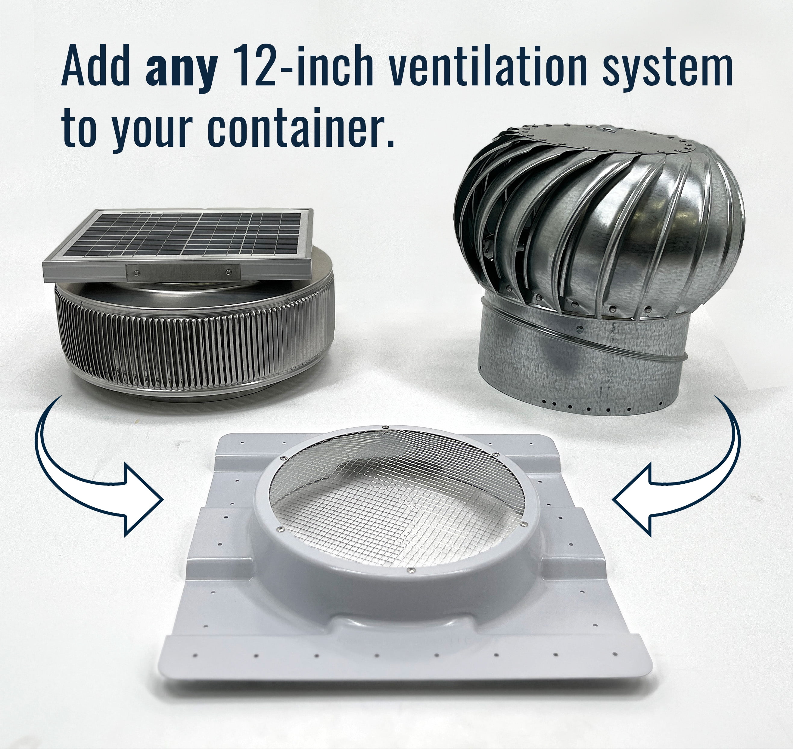 AdaptAIR™ • Roof Vent Adapter for Conex Shipping Containers