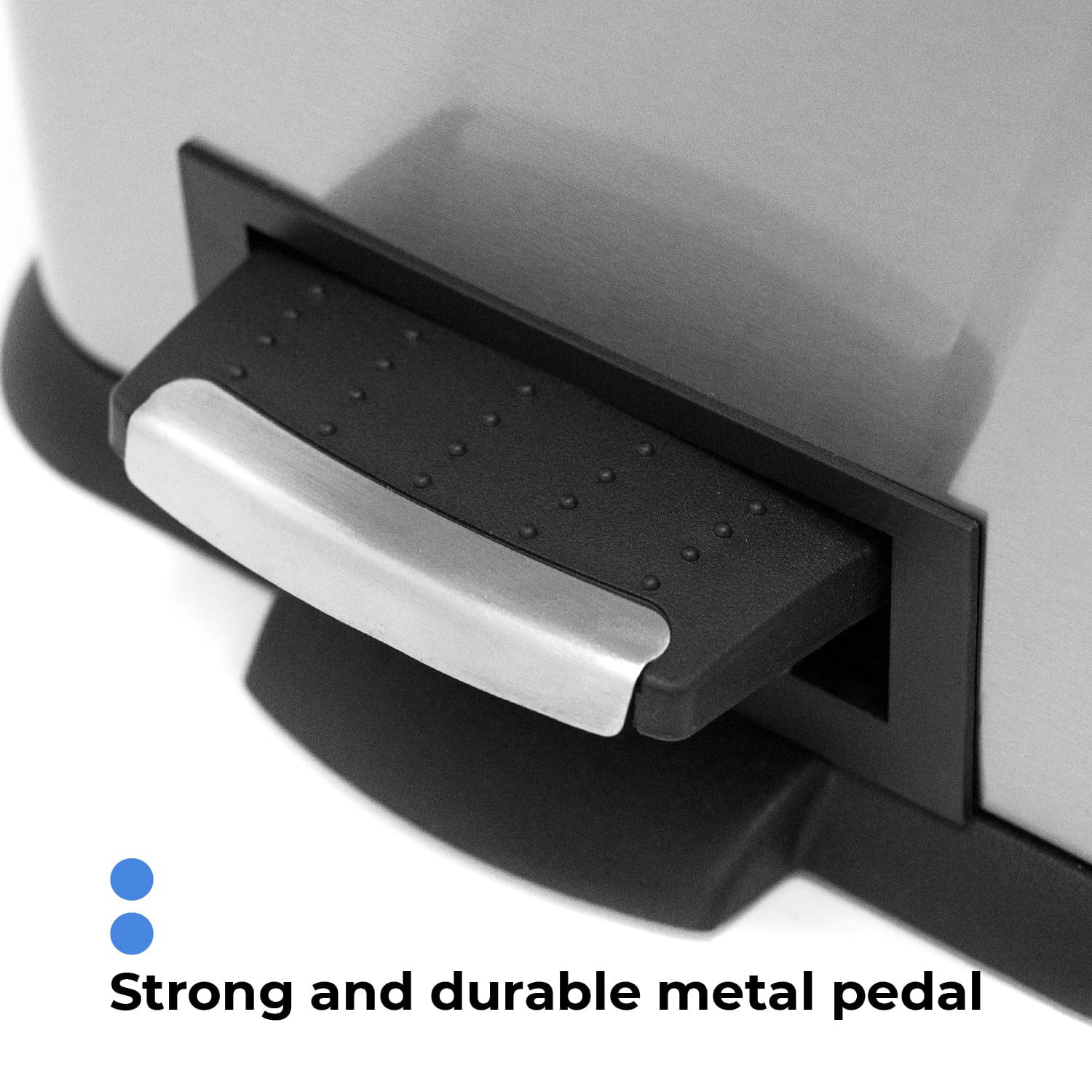 Home Zone Living 4.4 Gallon Kitchen Trash Can, Stainless Steel, 16.7 Liter