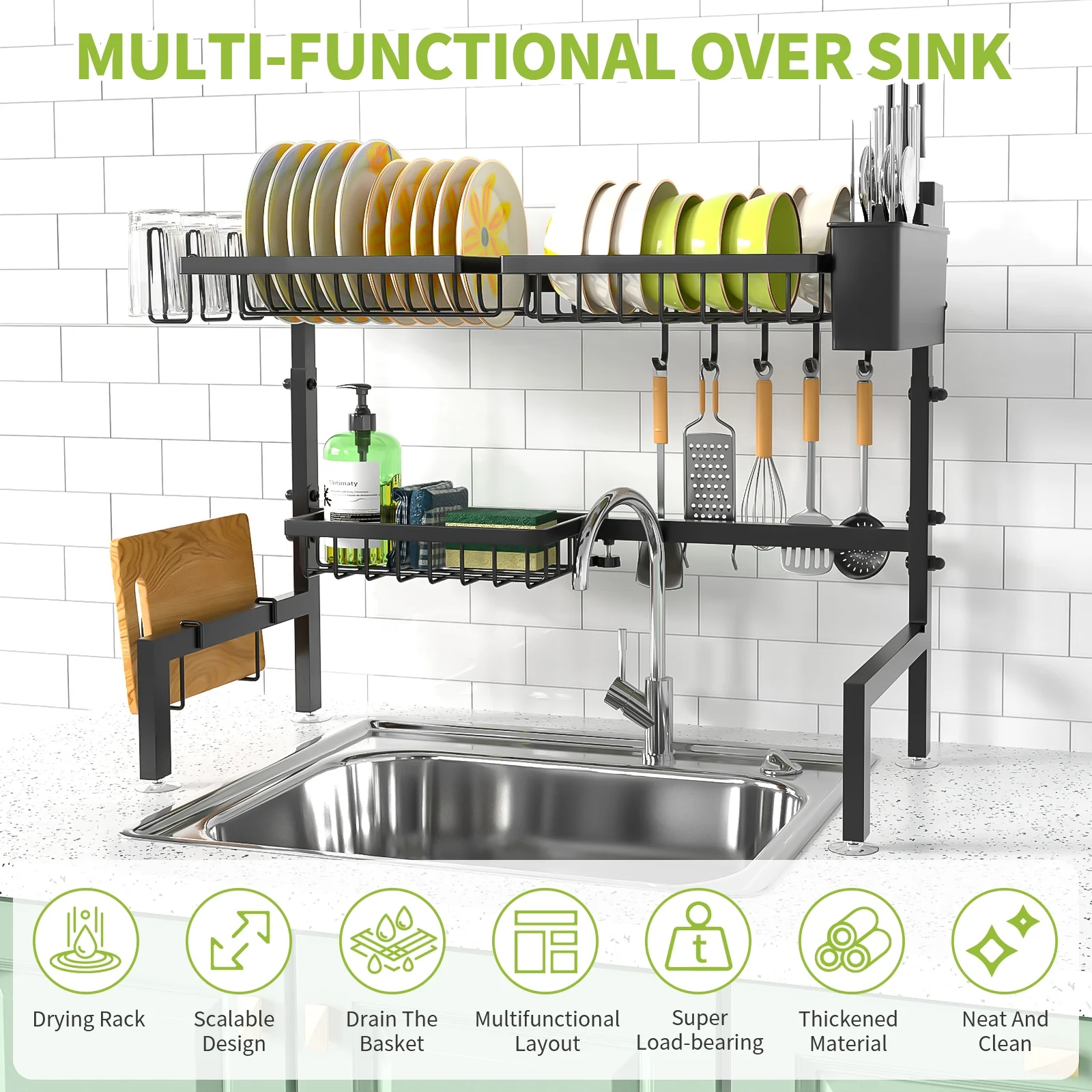 Over The Sink Dish Drying Rack,25.9