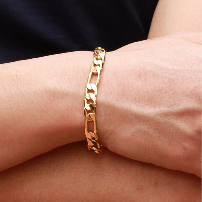 2015 Men New Fashion Cool 18K Gold Bracelet Personalized Jewelry Chain Bracelet