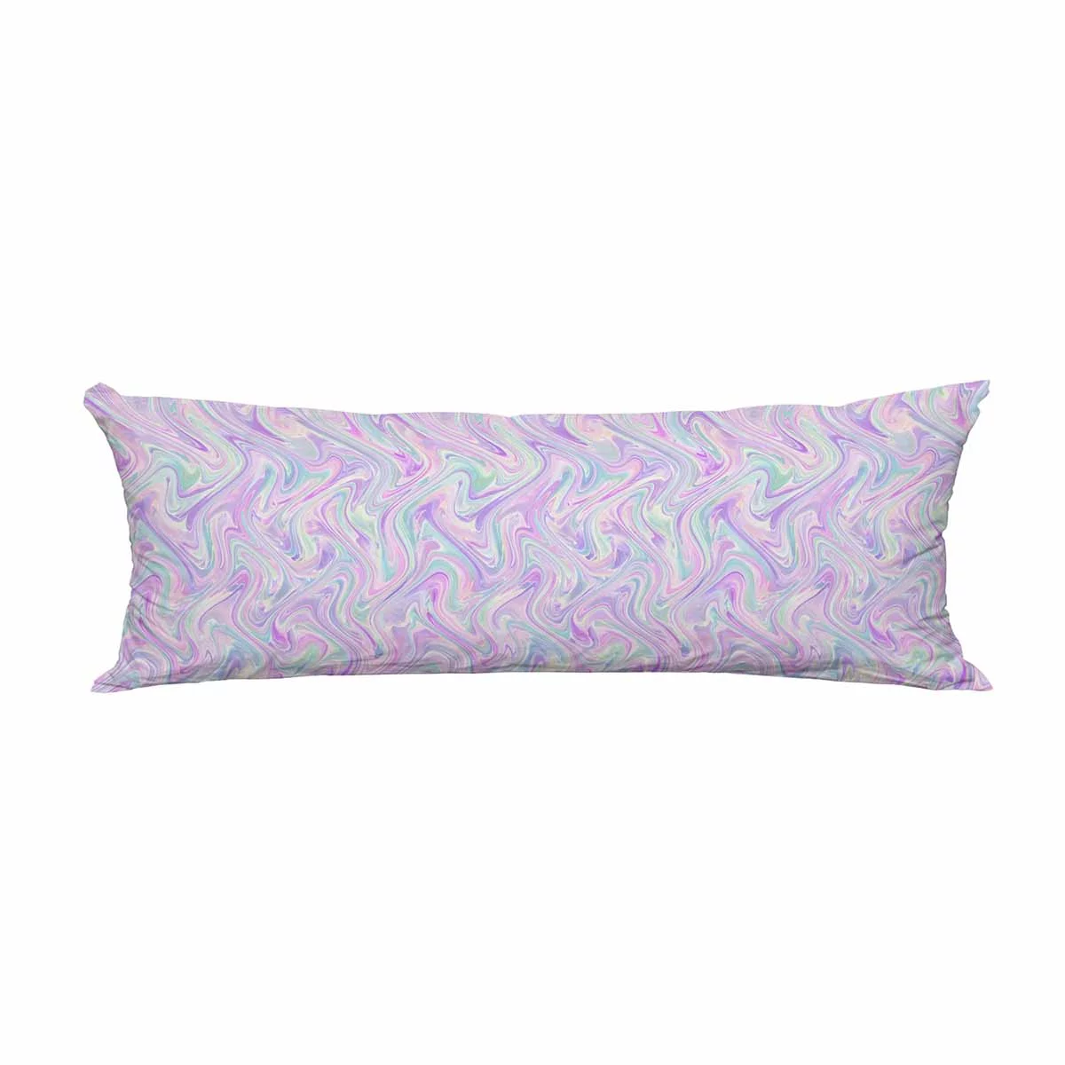 PKQWTM marble Silk white pink lilac purple lavender mint green Long Body Pillow Case Cover Pillow Cushion Size 20x60 Inches