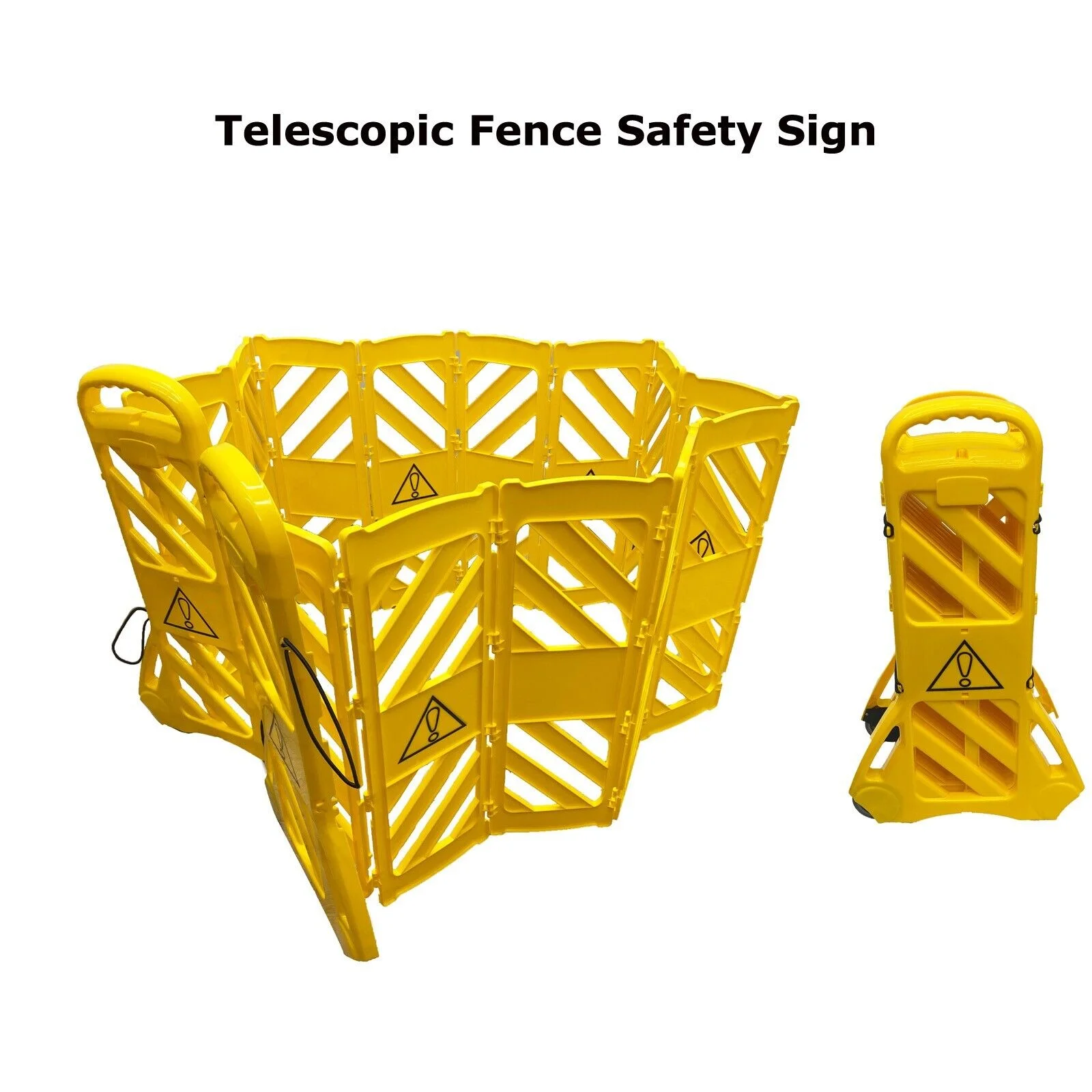 PreAsion Mobile Folding Fence Retractable Folding Fence Mobile Portable Safety Warning Guardrail