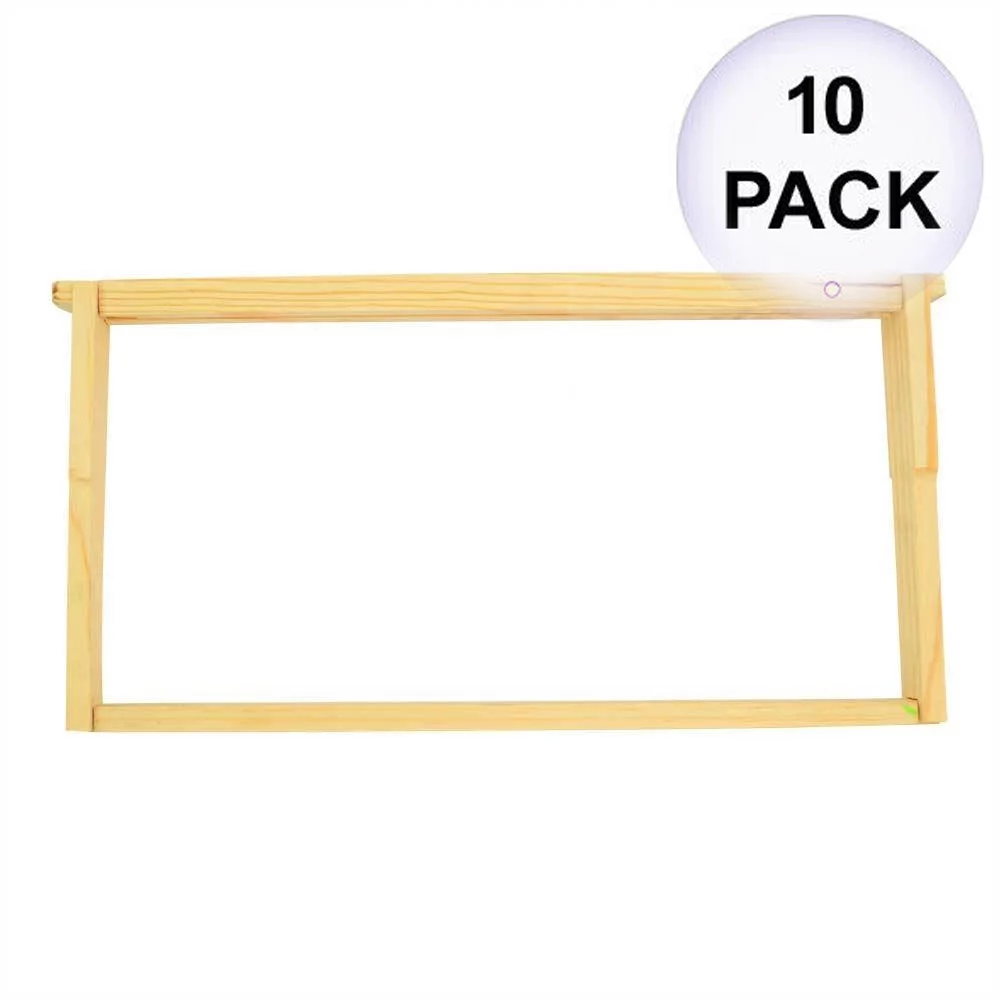 Good Land Bee Supply GLFRMB-10PK Beekeeping Beehive Brood Body Foundation Deep Wood Frame (10 Pack)