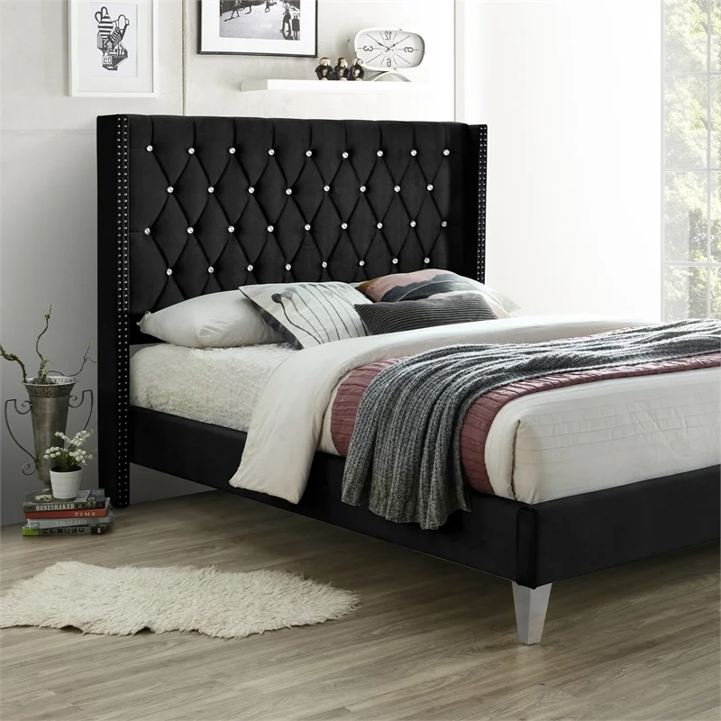 Home Square 3-Piece Set with Full Bed 4-Drawer Chest Dresser & Nightstand