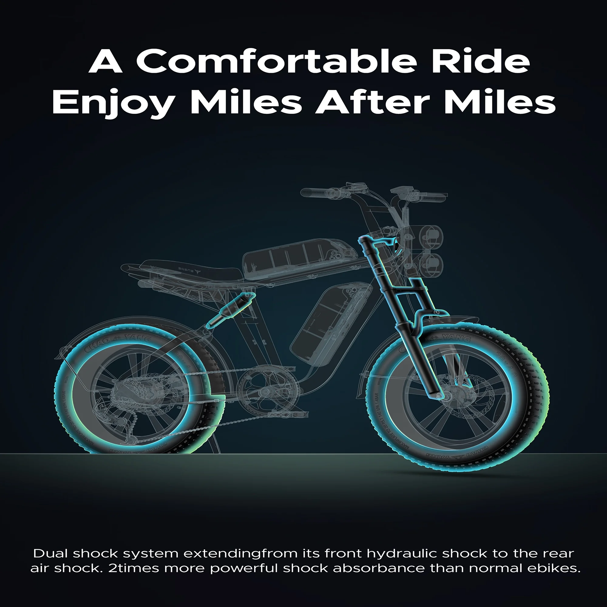 ENGWE M20 Electric Bike for Adults-1000W Peak 4.0 * 20