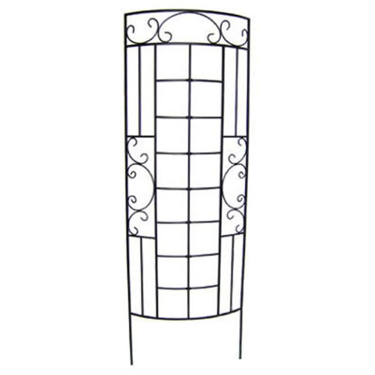 Panacea Romantic Curved Garden Trellis, Black, 72