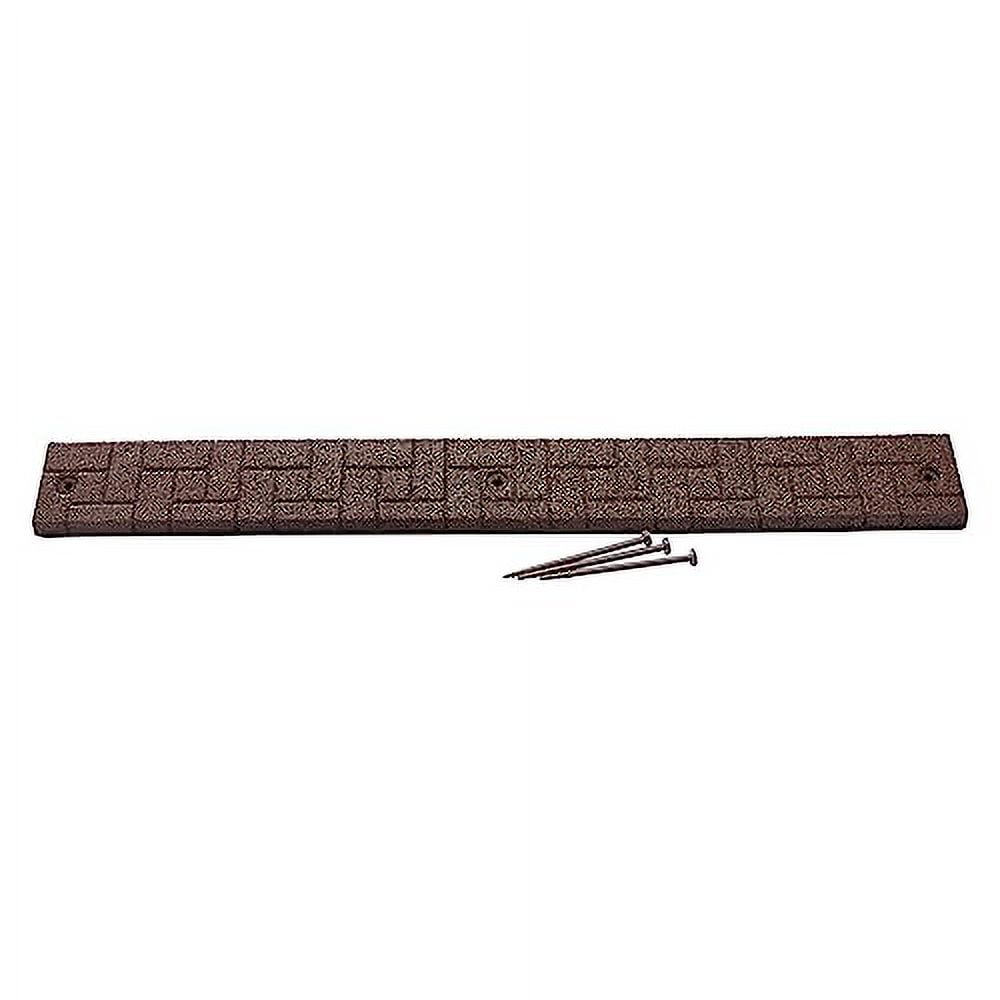 Premium Rubber Angled Terracotta Landscape Edging - 4 ft. Long, 3.5 in. High 4 in. Deep - 4 Pack (Brown)