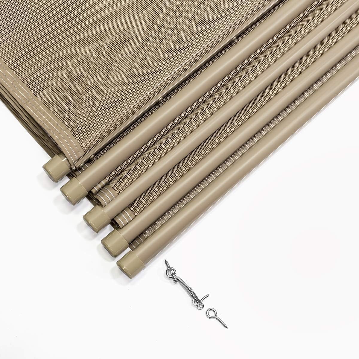 90130 pool safety fence 4x12 sand beige stainless steel pole xp