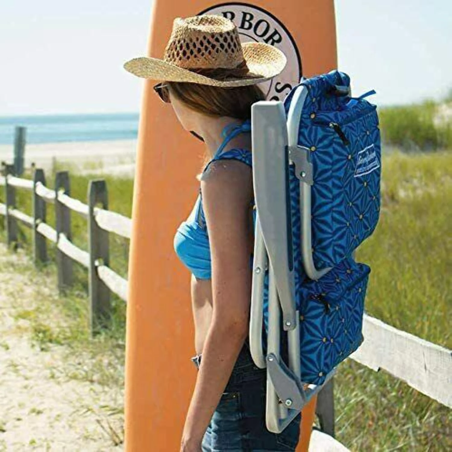 Tommy Bahama 5 Position Pineapple Print Beach Chair