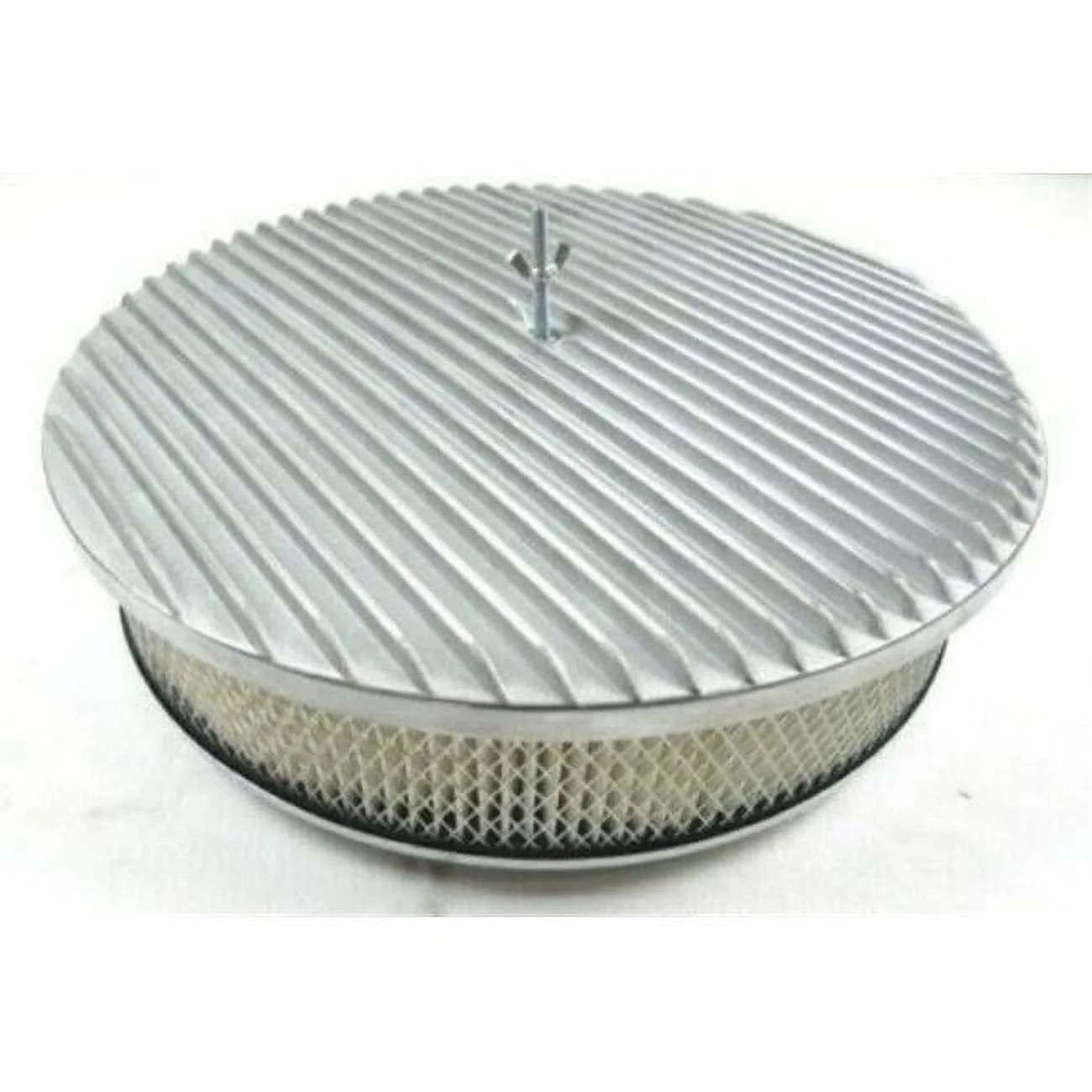 Bous Performance  14 x 3 in. Full Finned Top Air Cleaner Set with Flat Style Base