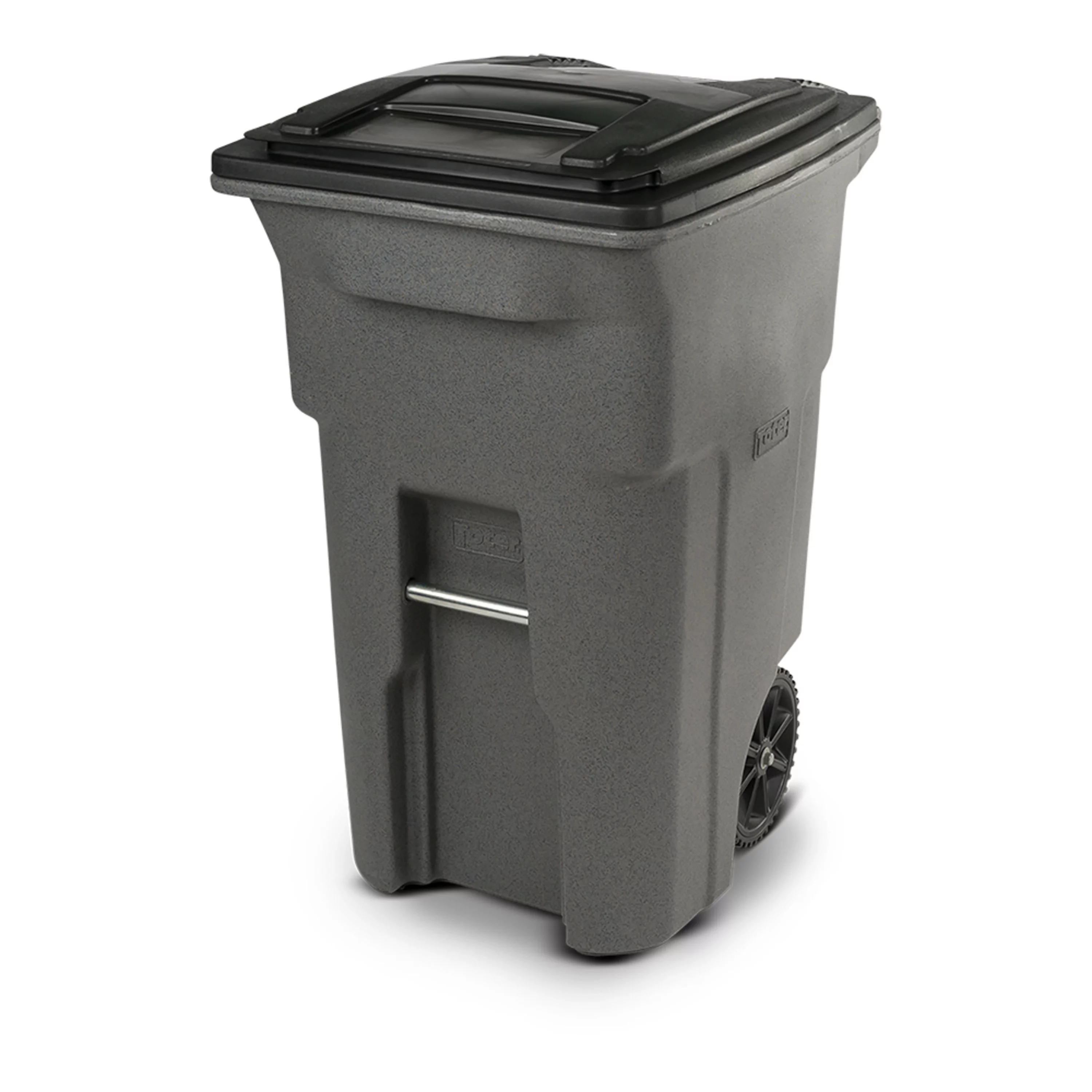 Toter Trash Can Graystone with Wheels and Lid, 64 Gallon