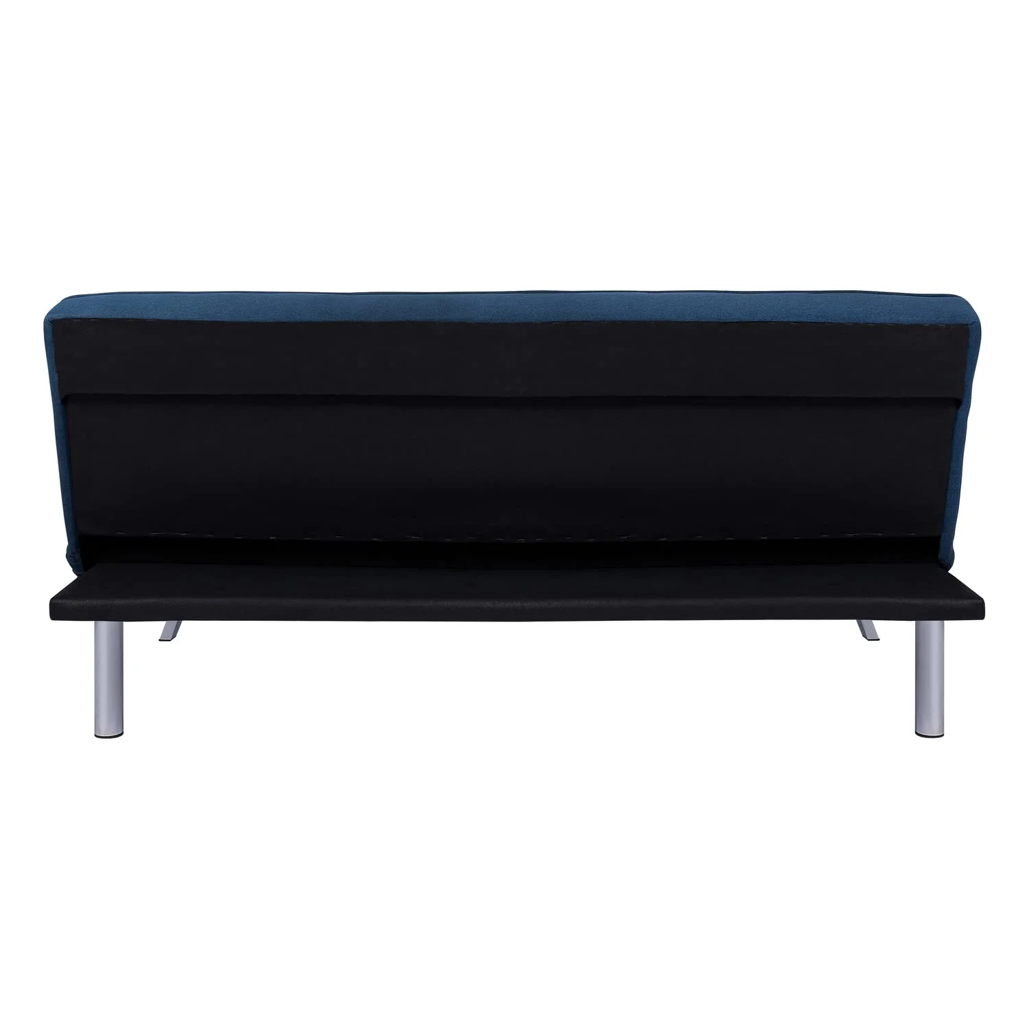 Naomi Home Modern Futon Sofa Bed, Navy Blue, Tufted, Convertible, Linen Fabric, 750 lbs Weight Capacity
