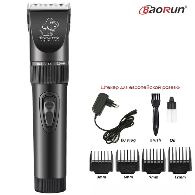 BaoRun P6 Professional Dog Hair Trimmer Rechargeable Pet Cat Grooming Clipper Shaver Low-noise Electric Cutters Haircut Machine