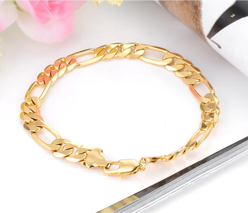 2015 Men New Fashion Cool 18K Gold Bracelet Personalized Jewelry Chain Bracelet