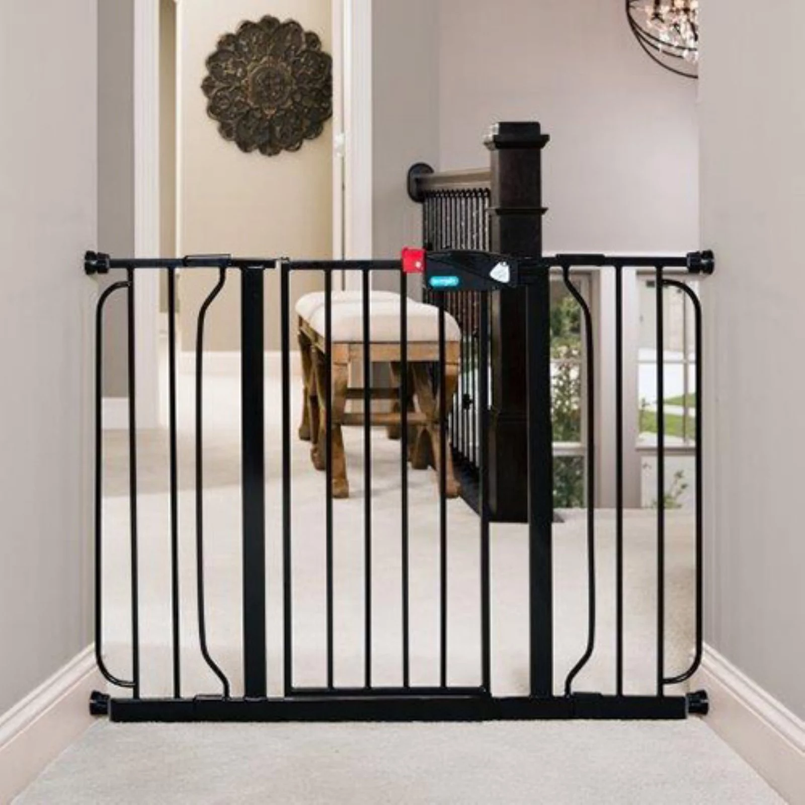 Regalo Easy Step 49 inch Extra Wide Baby Safety Gate, Black