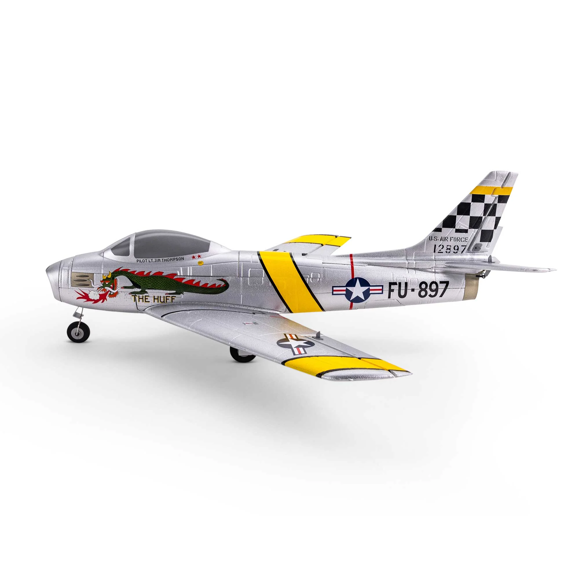 E-flite RC Airplane UMX F-86 Sabre 30mm EDF BNF Basic Transmitter Battery and Charger Not Included EFLU7050
