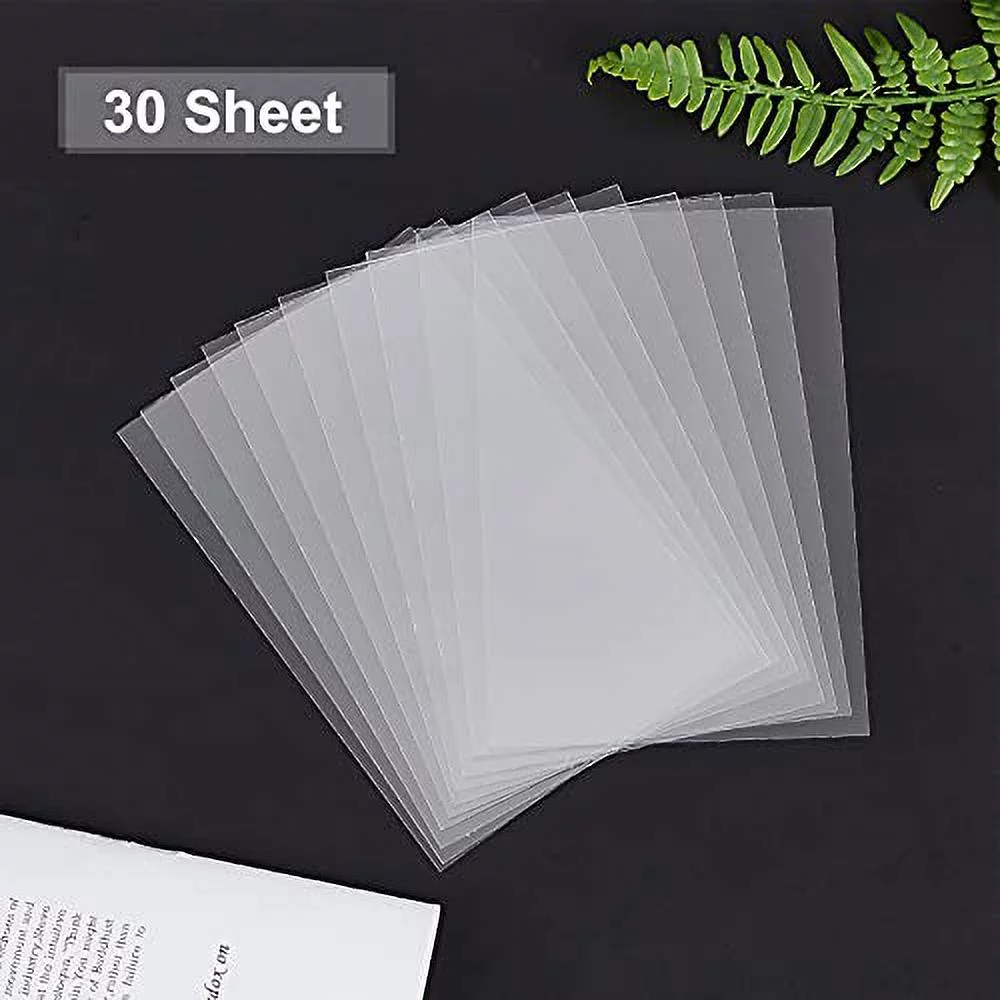 30 Sheets 0.4mm Plexiglass Picture Frame Replacement Transparent Acrylic Sheet Glass Clear Protective Sheets