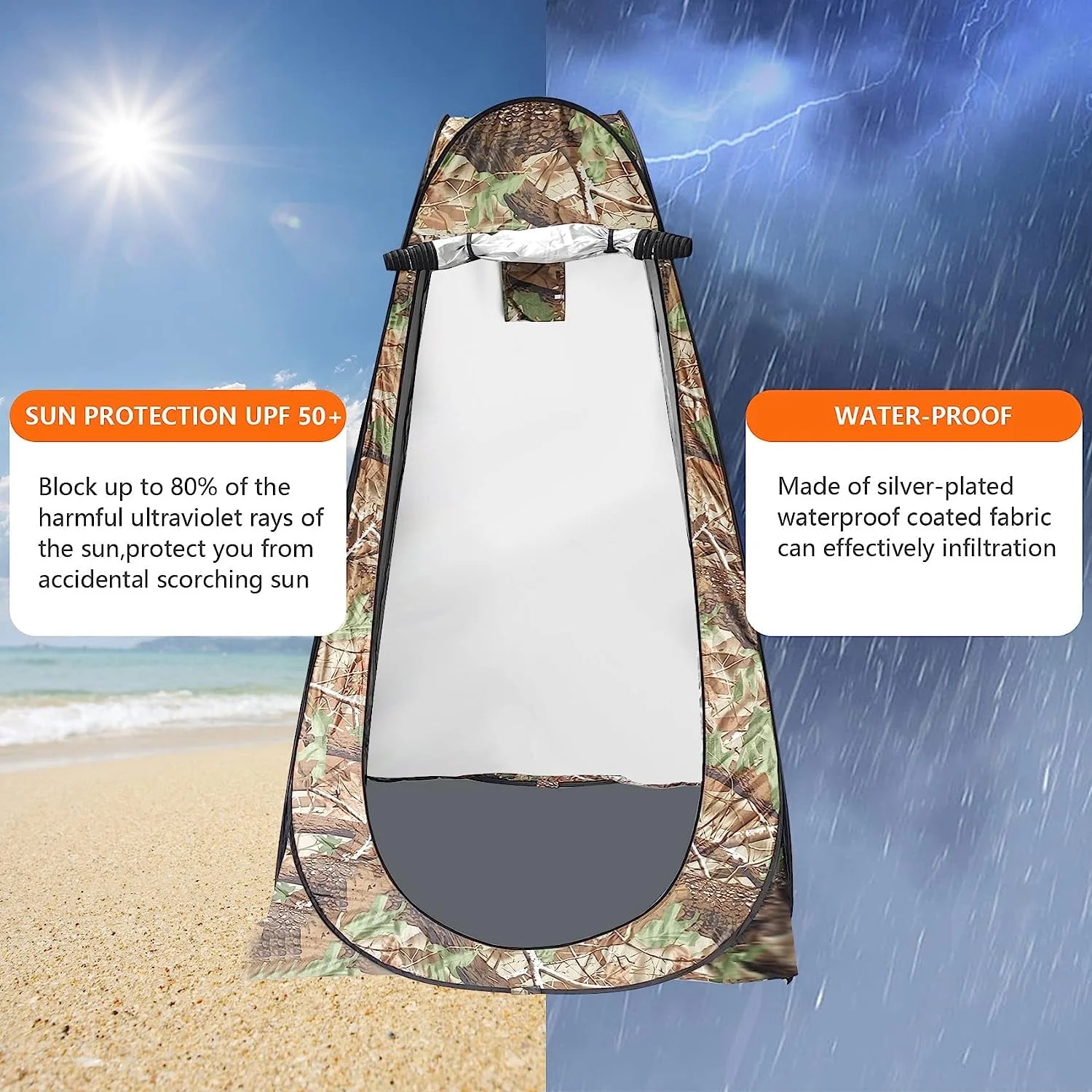 ZJK Portable Pop up Privacy Shower Tent Spacious Changing Room for Camping Hiking Beach Toilet Shower Bathroom