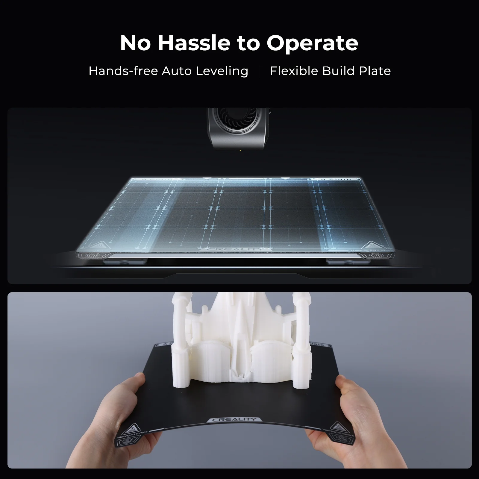 Official Creality K1 3D Printer 600mm/s High Speed 3D Printing with Creality K1 Smooth PEI Build Plate