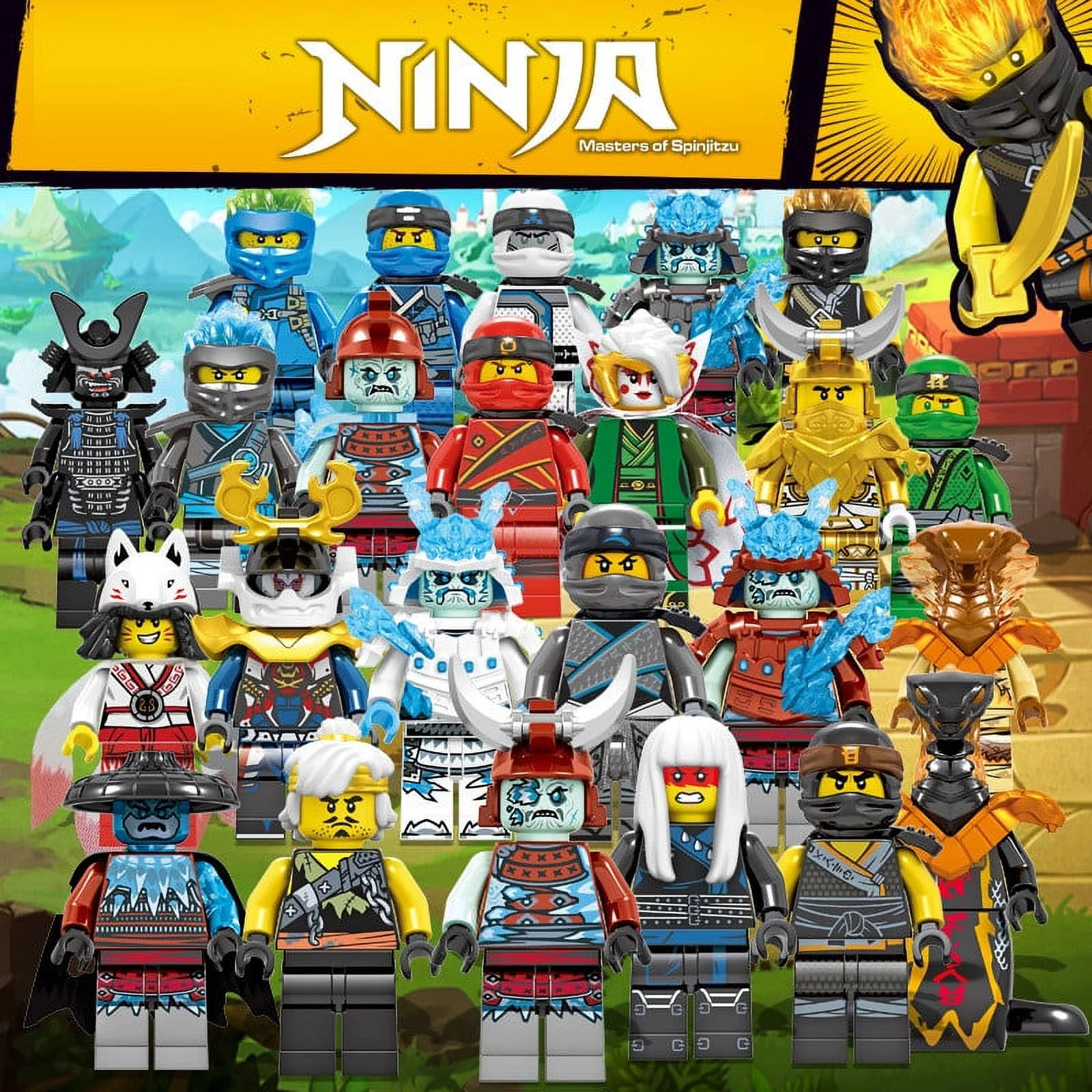 Ninjago Season 11 Blizzard Samurai Custom 24 Minifigures Set
