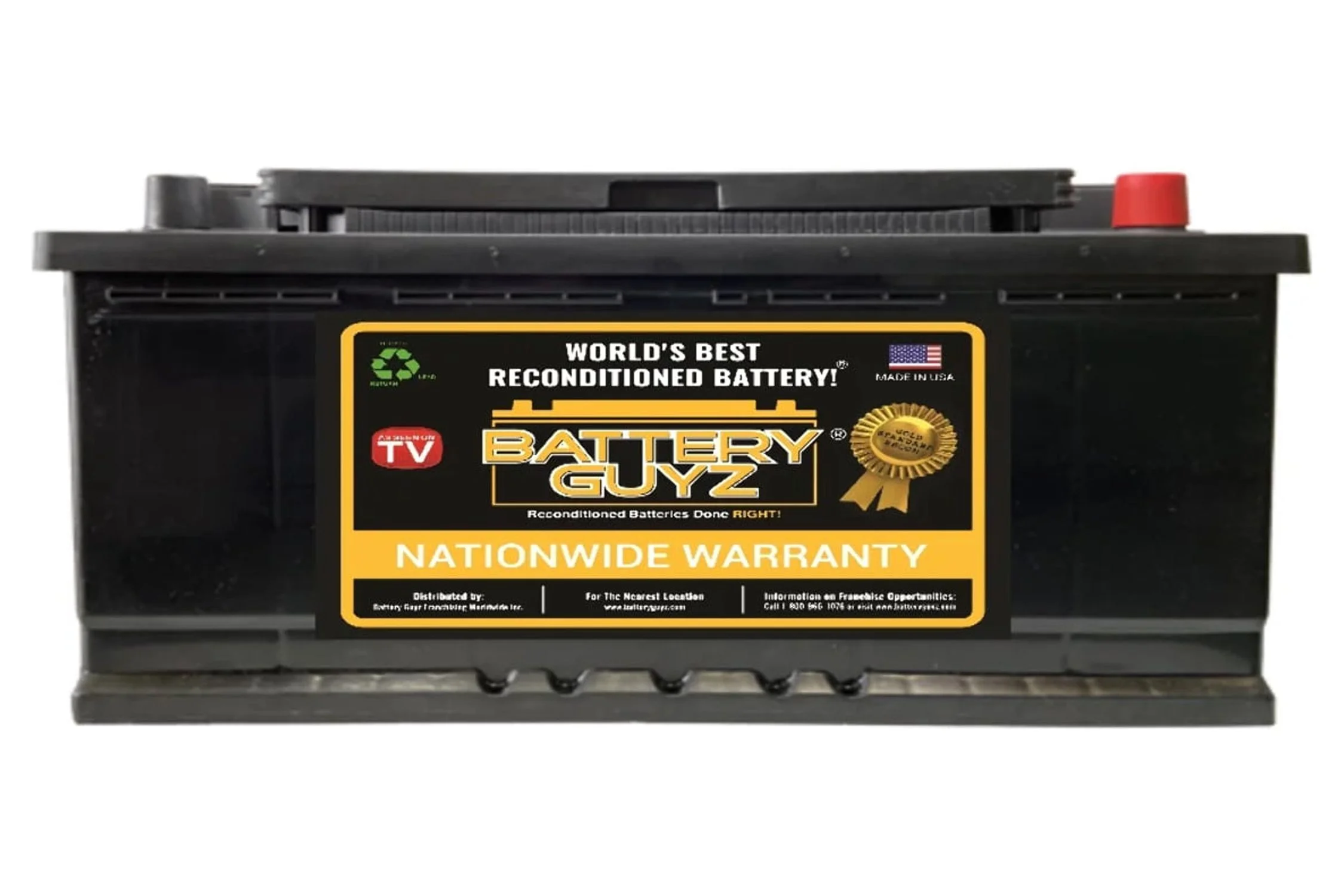 Battery Guyz Reconditioned Lead Acid Automotive Battery, Group Size H8/49, 12 Volt, 900 CCA