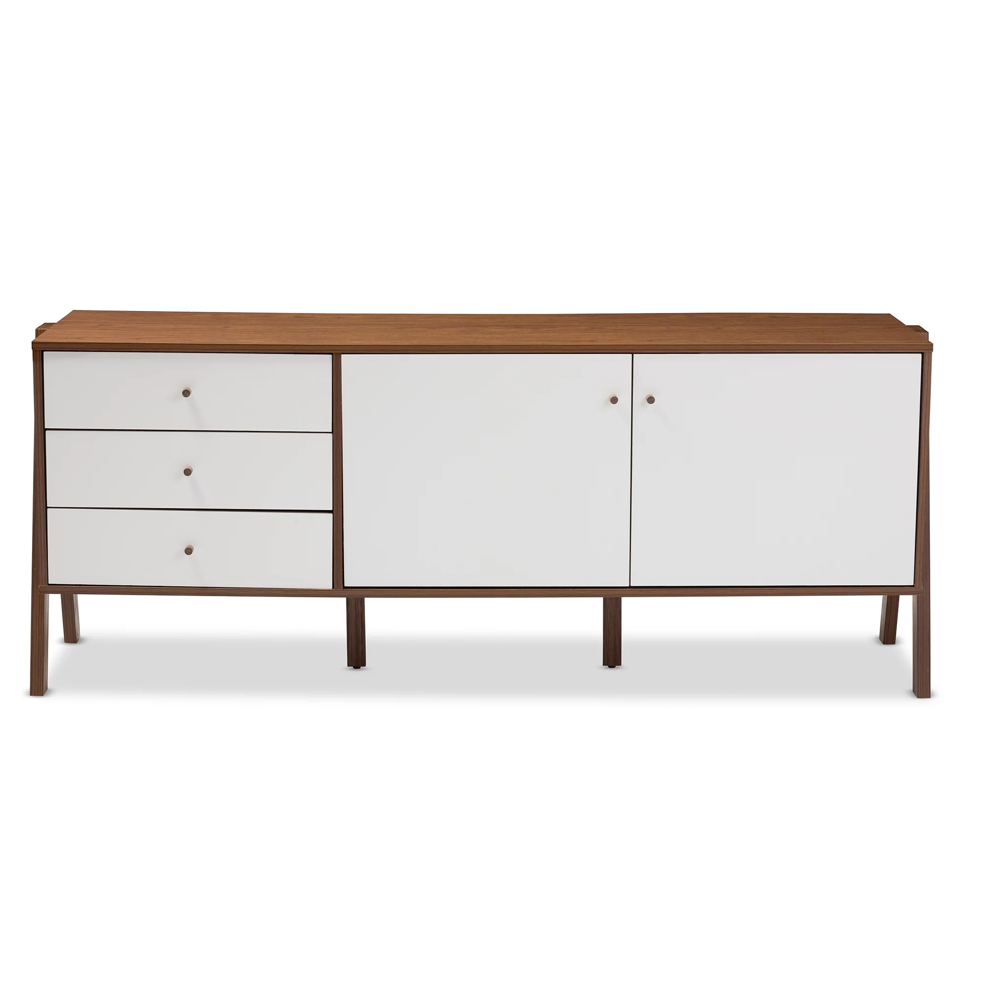 Willow White and Walnut Sideboard by Bellamy Studios