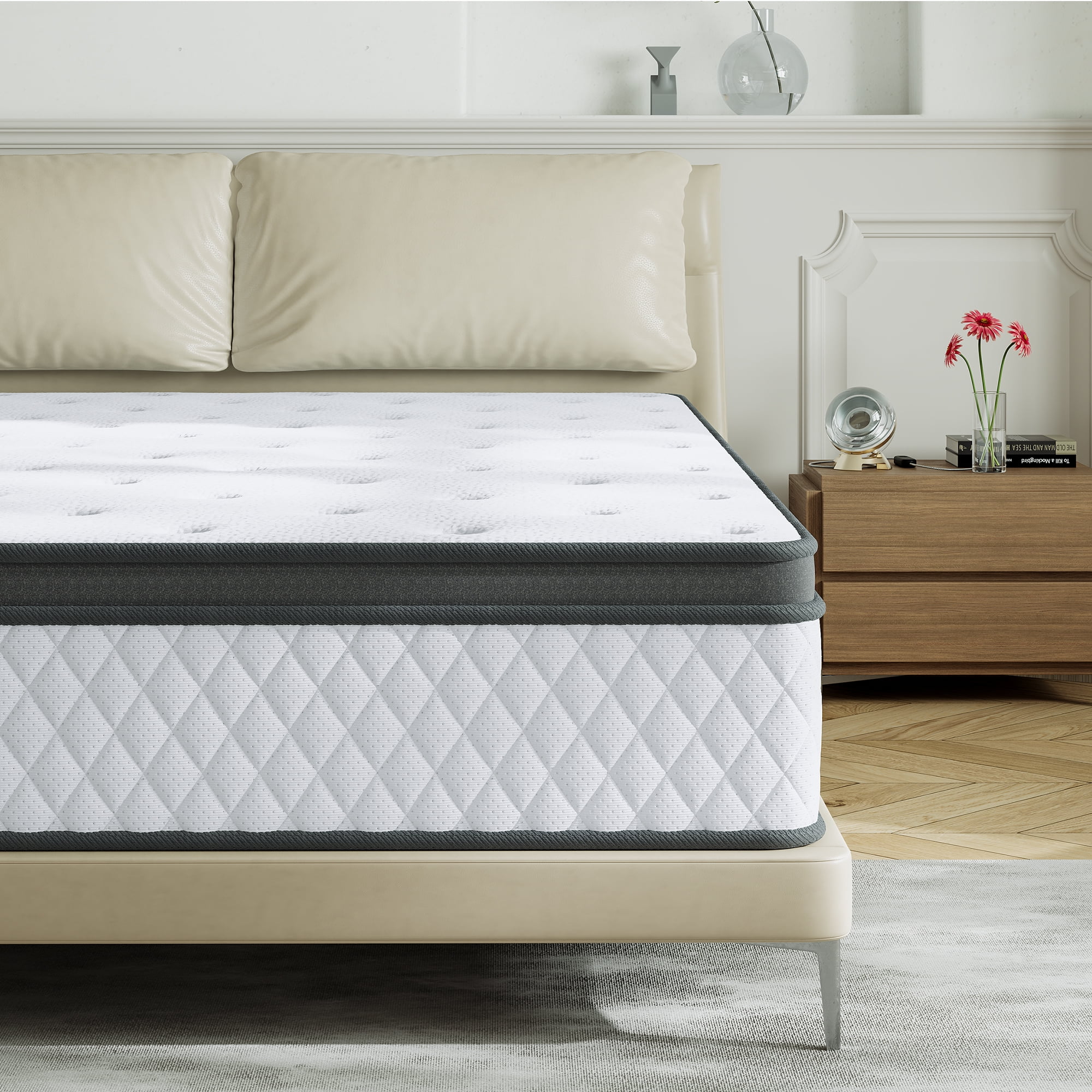 Babo Care 12 Inch Memory Foam and Innerspring Hybrid Mattress – Twin Mattress – Mattress in a Box – Medium Firm Mattress