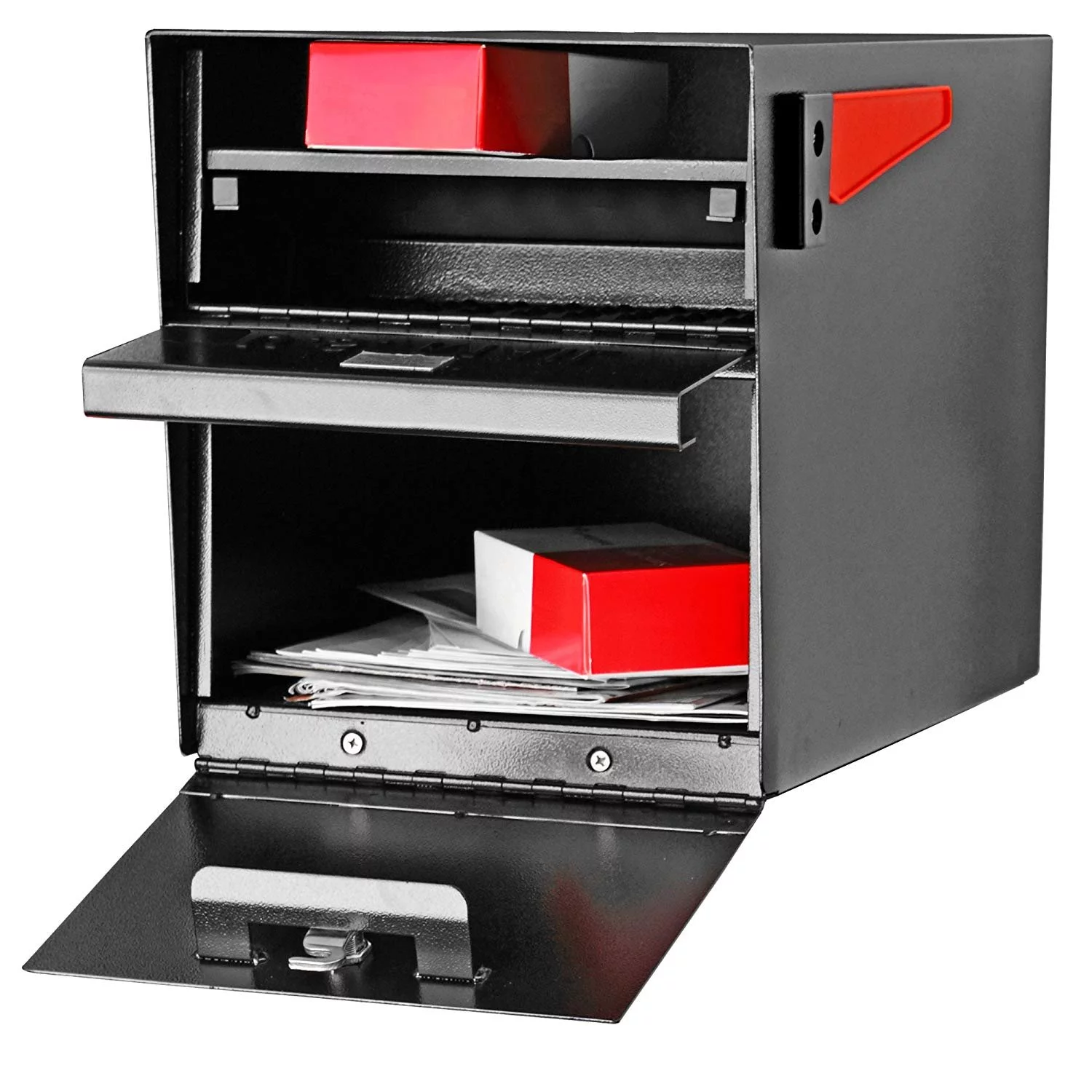 Mail Boss 7106 Curbside Security Locking Mailbox, Black