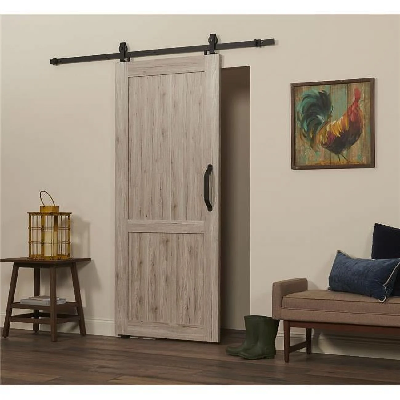 Millbrooke MLB3684DWHKD 84 x 36 in. Driftwood H-Style PVC Barn Door Kit