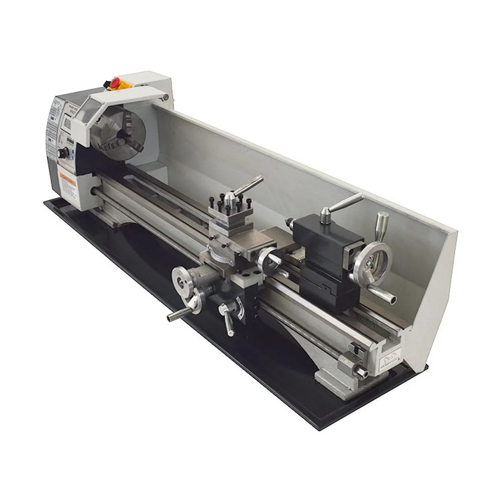 Mini Metal Bench Lathe Variable Speed Precision Inch Instrument Machine Threaded Version WM210V 900W 8