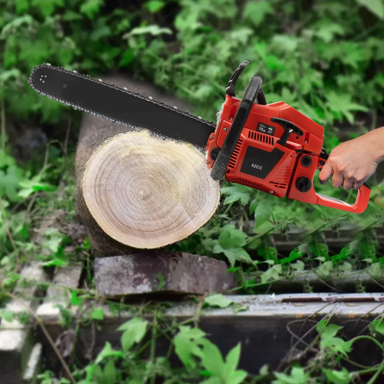 TOOL1SHOoo 2.2KW Gas Powered Chainsaw 20Inch 52cc 2 Stroke Petrol Chain Saw Cutting Tree