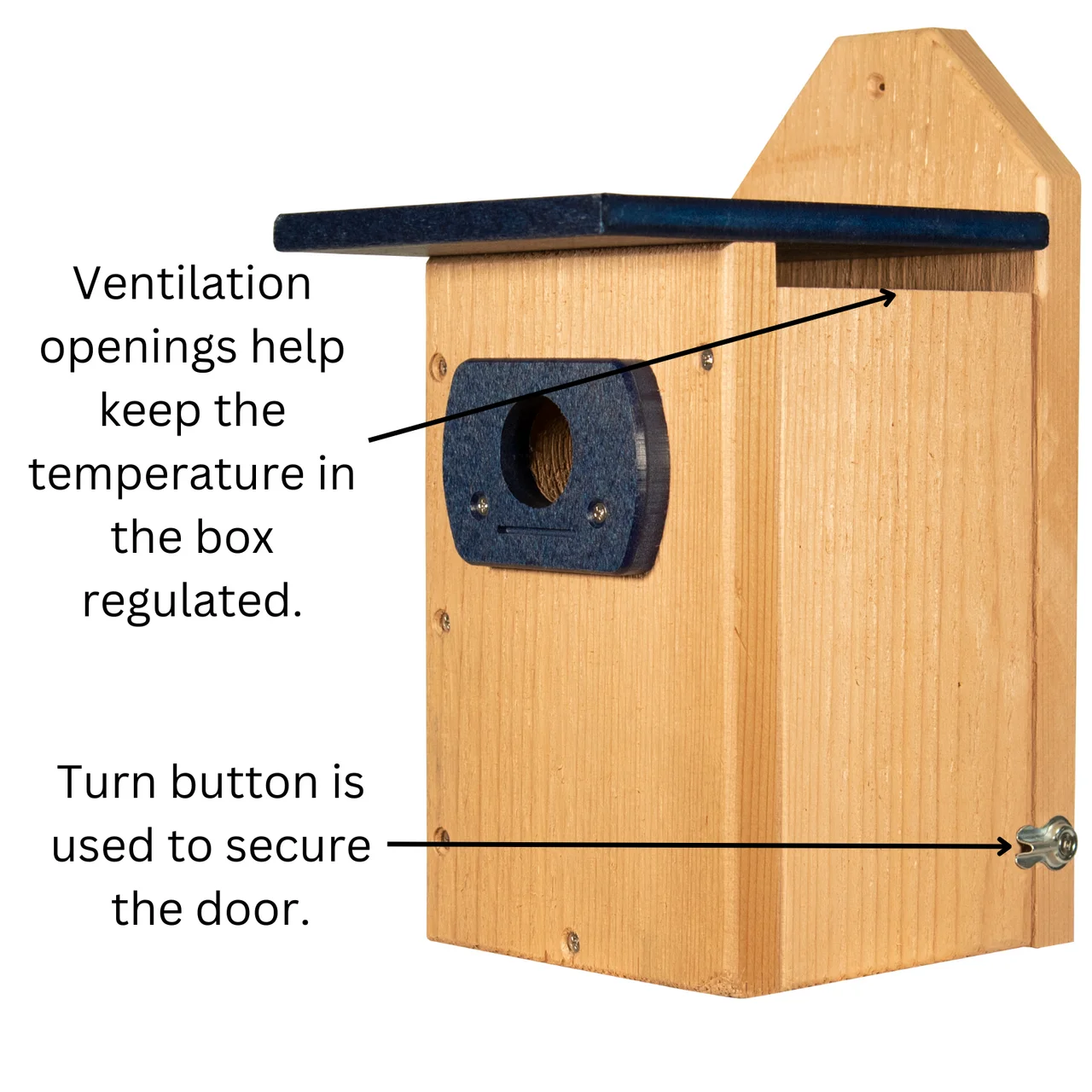 Cedar Standard Bluebird House (Blue)