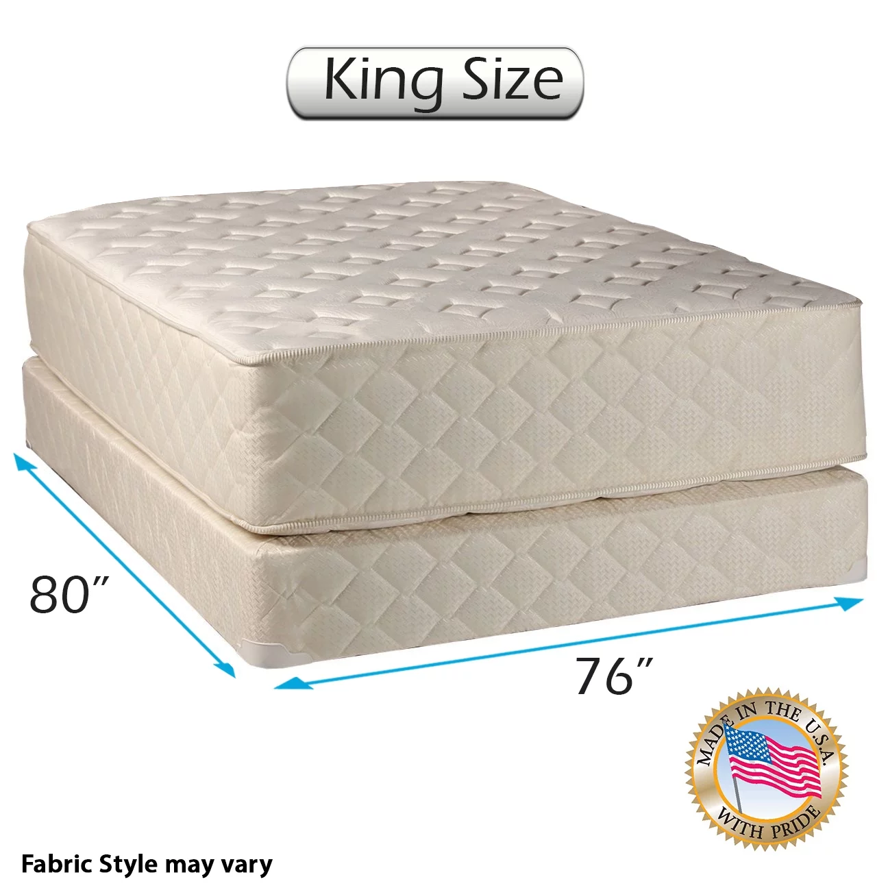 DS USA Highlight Luxury Firm King Size Mattress & Low 5