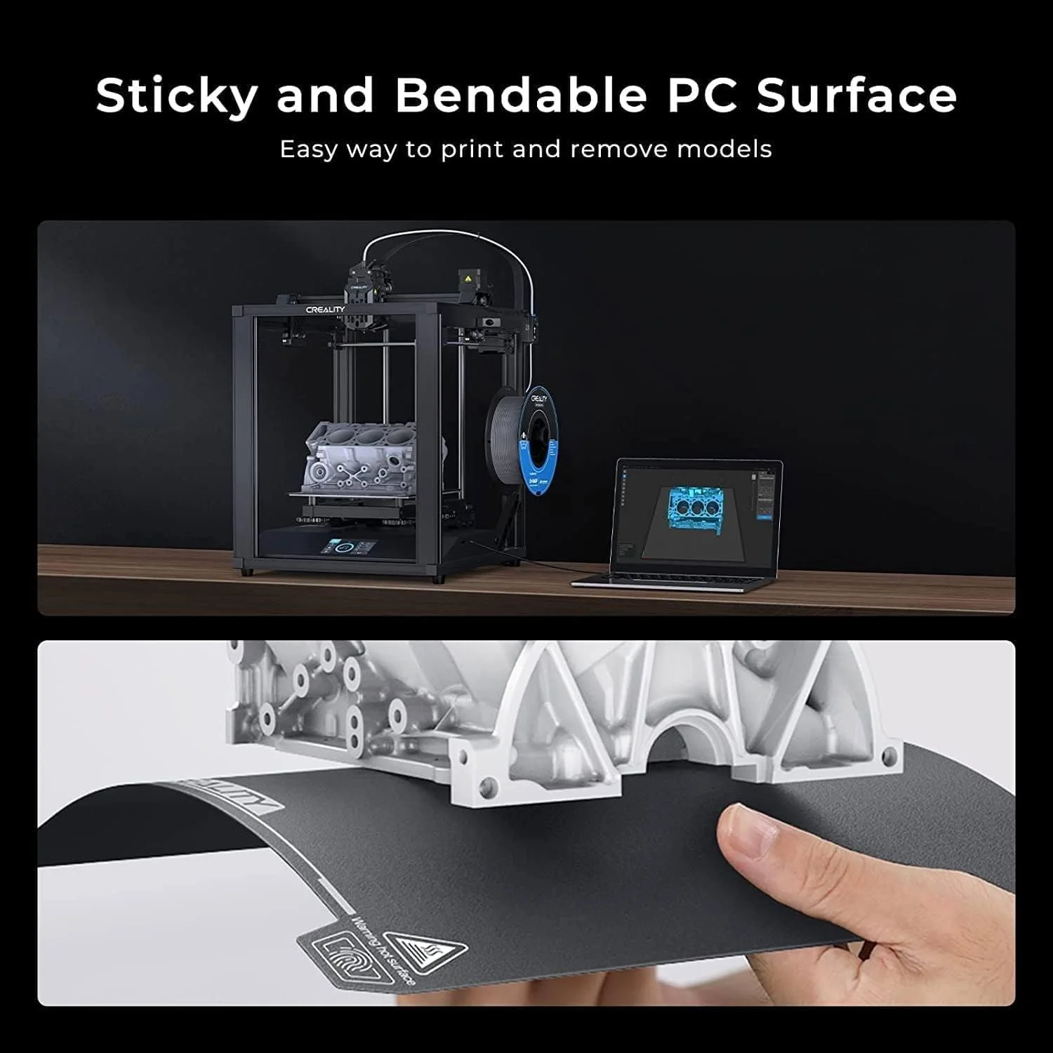Official Creality Ender-5 S1 3D Printer Kit with Acrylic Enclosure and Top Cover, Auto Leveling Stable Cube Frame
