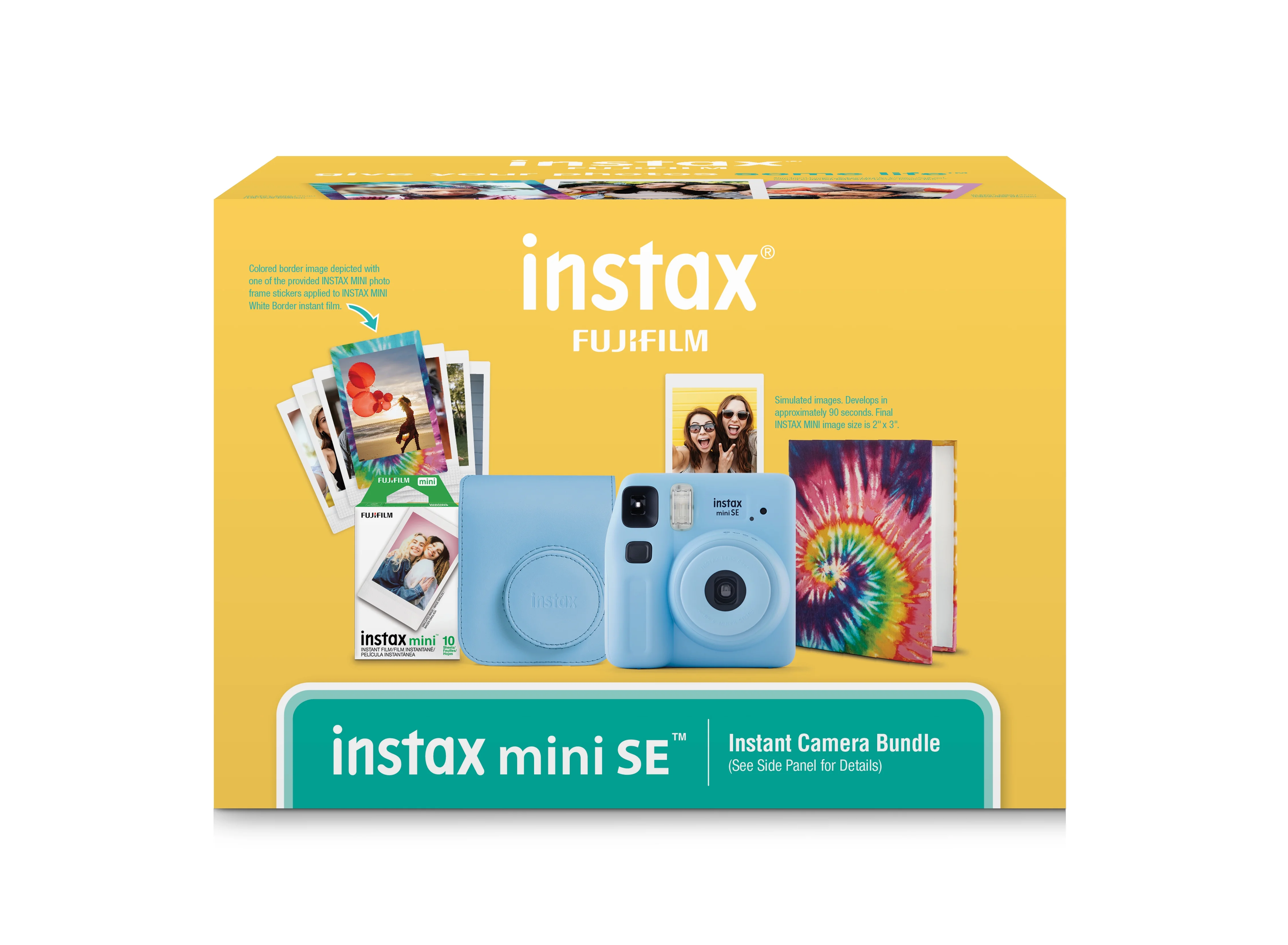 Fujifilm instax Mini SE Instant Camera Bundle, Light Blue