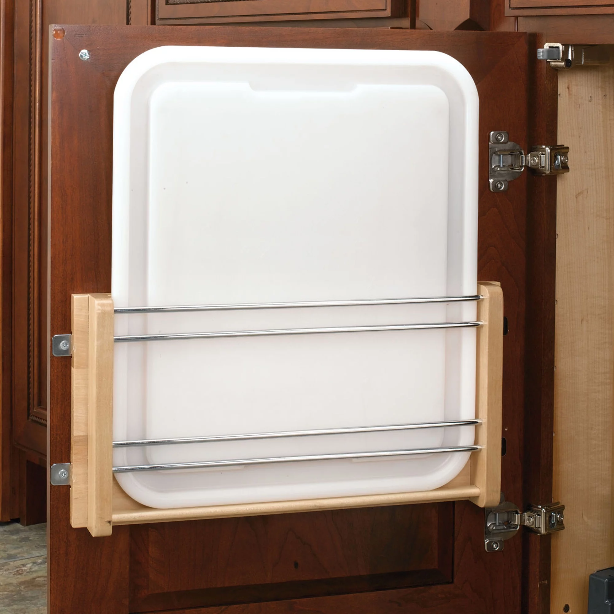 Rev-A-Shelf Cabinet Wood Door Mount w/ Polymer Cutting Board, 4DMCB-15P