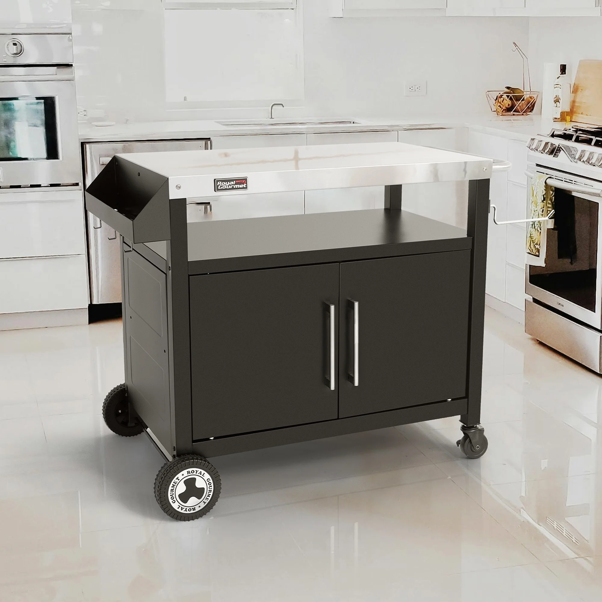 Royal Gourmet PC3403S Movable Kitchen Island Cart