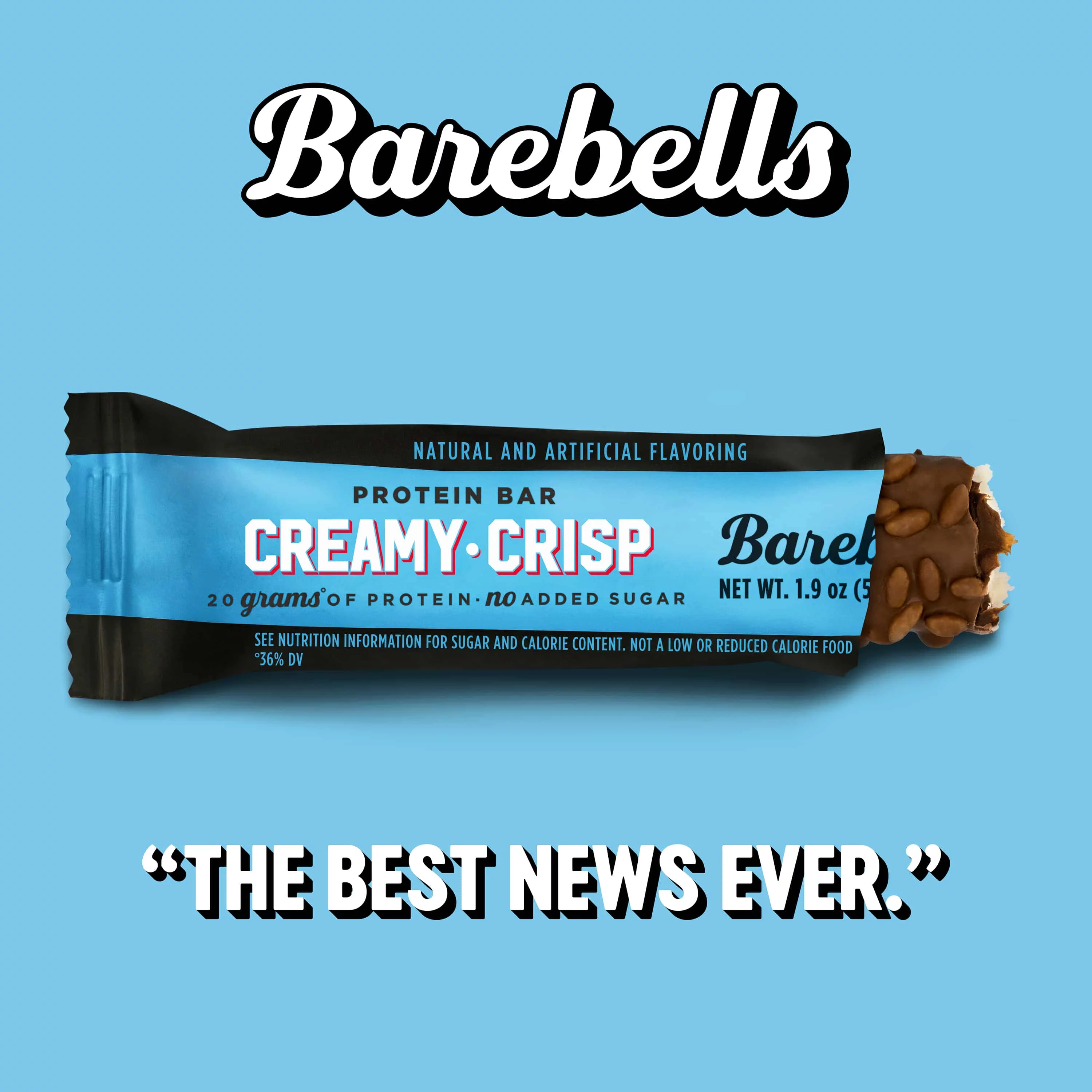 Barebells Protein Bars Creamy Crisp - 12 Count, Pack of 2 - Protein Snacks with 20g of High Protein - Chocolate Protein Bar with 1g of Total Sugars