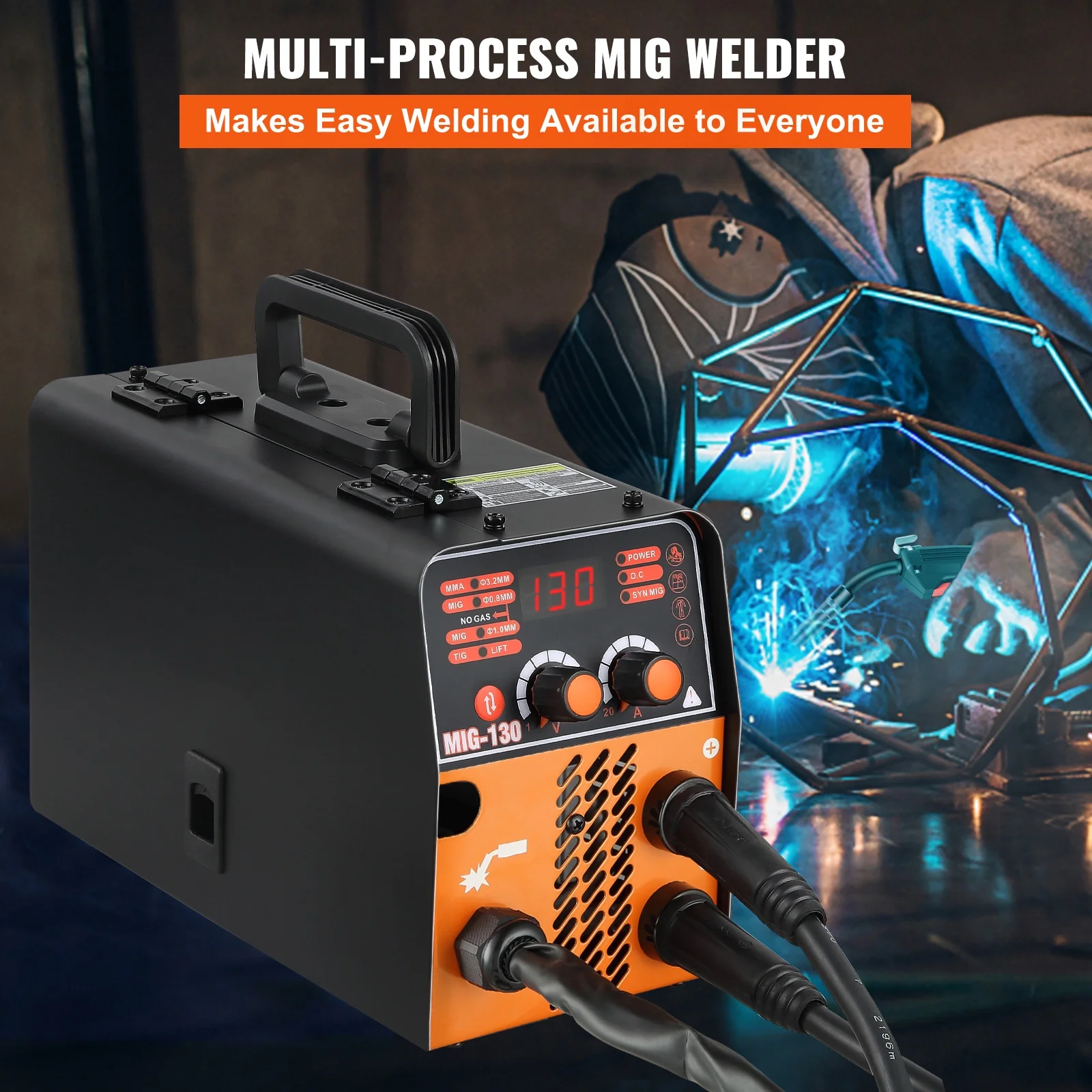 SKYSHALO MIG welding machine welding machine 130A flux core 3 in 1 MMA/MIG/LIFT TIG welder