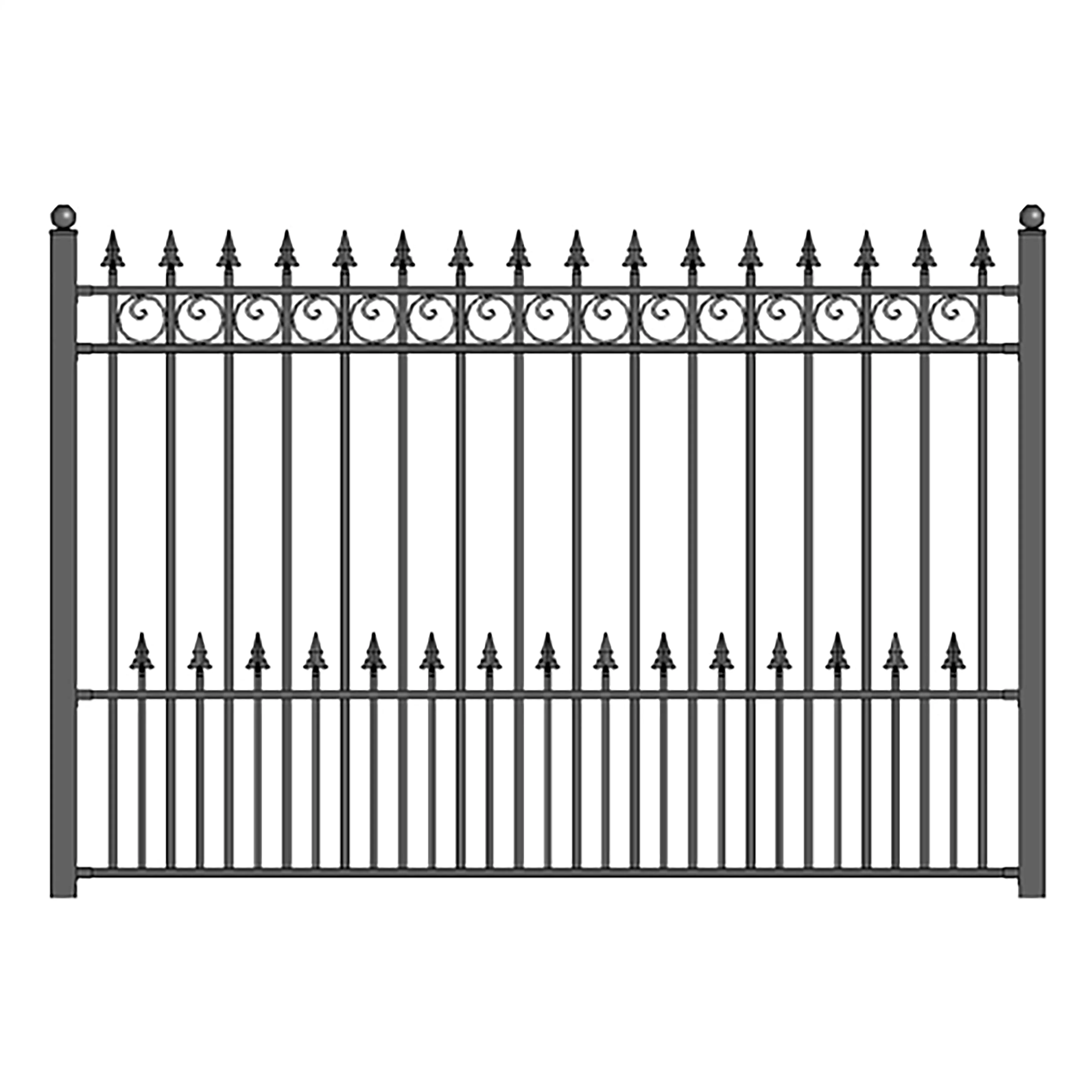 ALEKO Outdoor Yard Garden 8' x 5' Steel Black Fence Prague Style