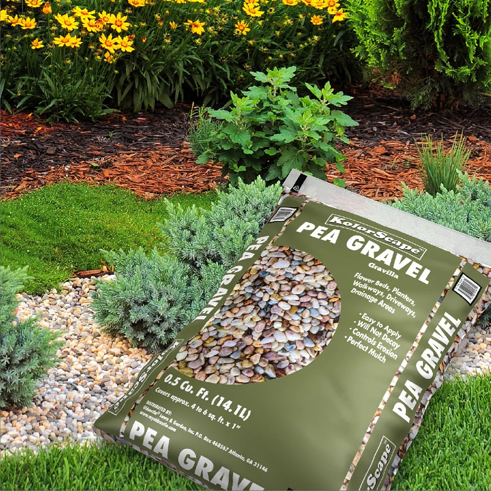 Kolorscapes Outdoor Decorative Stone Pea Gravel Bagged Rock, .5 CF