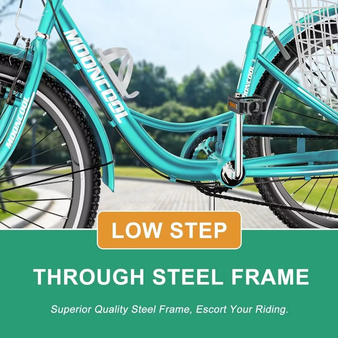 Docred Adult Electric Tricycles 3 Wheel Electric Bike, 24Inch 15.5 mph 500W Electric Trikes，7-Speed & 4 Adjustable Riding Modes Electric Tricycle with 36V Removable Lithium Battery