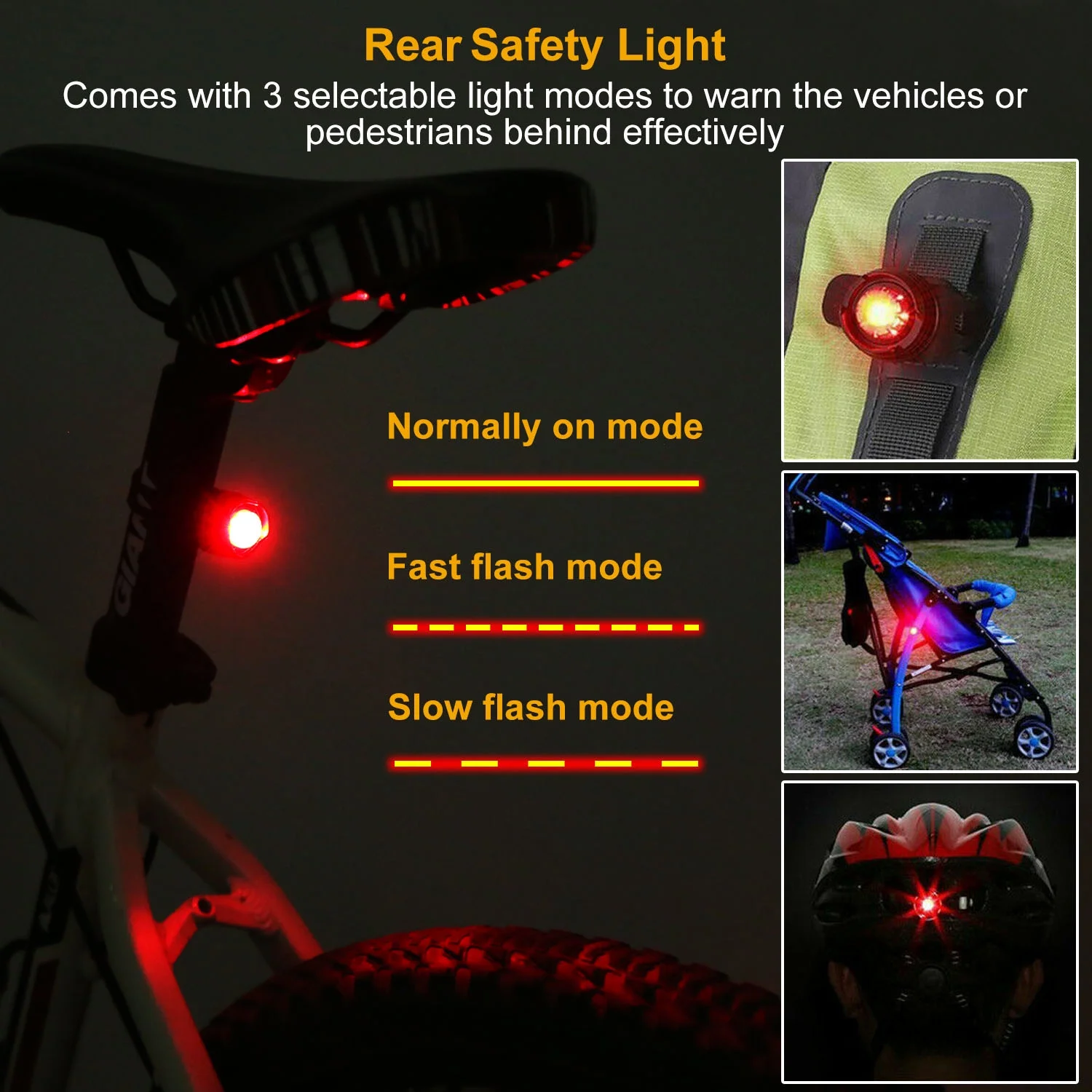 10000lm LED Bike Cycling Safety Light Set iMounTEK USB Rechargeable Bicycle Front Rear Tail Light