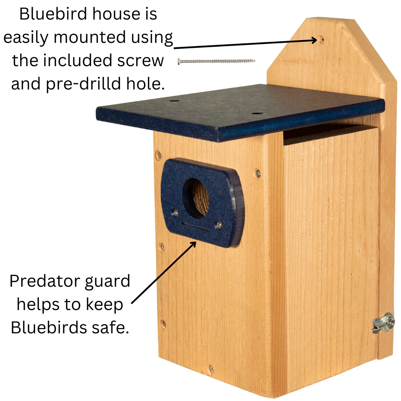 Cedar Standard Bluebird House (Blue)