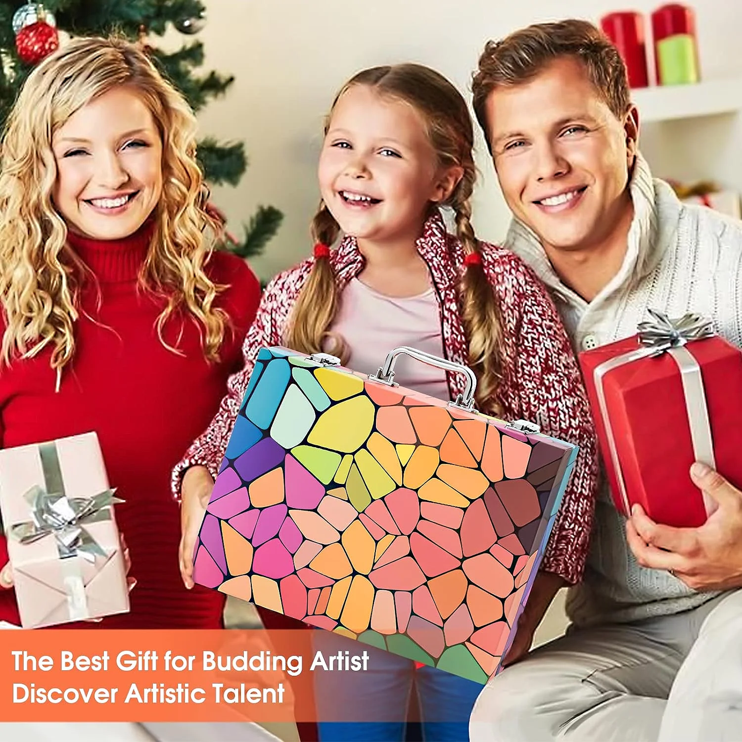 Art Supplies, 180 Piece Drawing Painting Art Kit with Clipboard and Coloring Papers, Gifts Art Set Case with Oil Pastels, Crayons, Colored Pencils, Watercolor Cakes