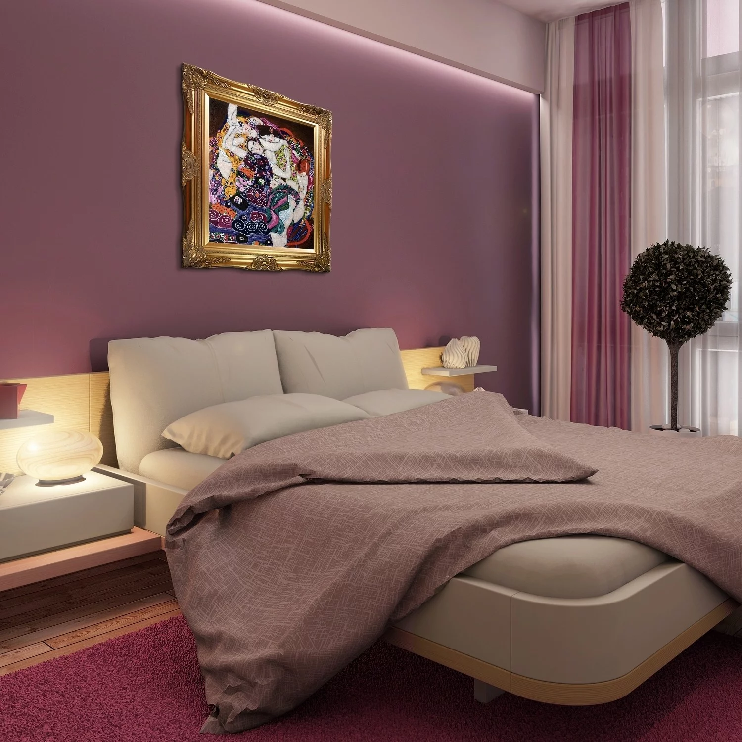 La Pastiche Gustav Klimt 'The Virgin' Hand Painted Oil Reproduction