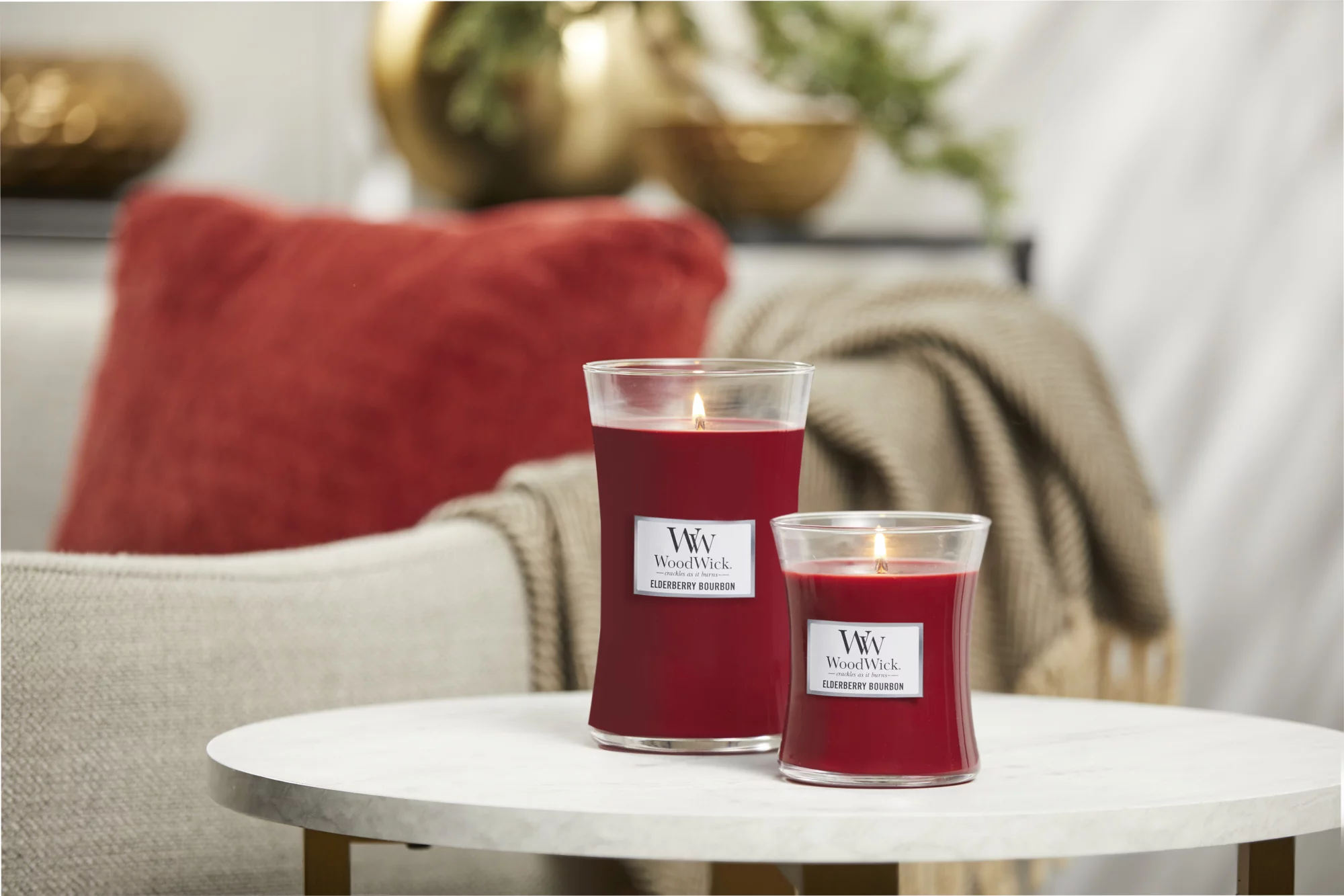 WoodWick Elderberry Bourbon - Medium Hourglass Candle