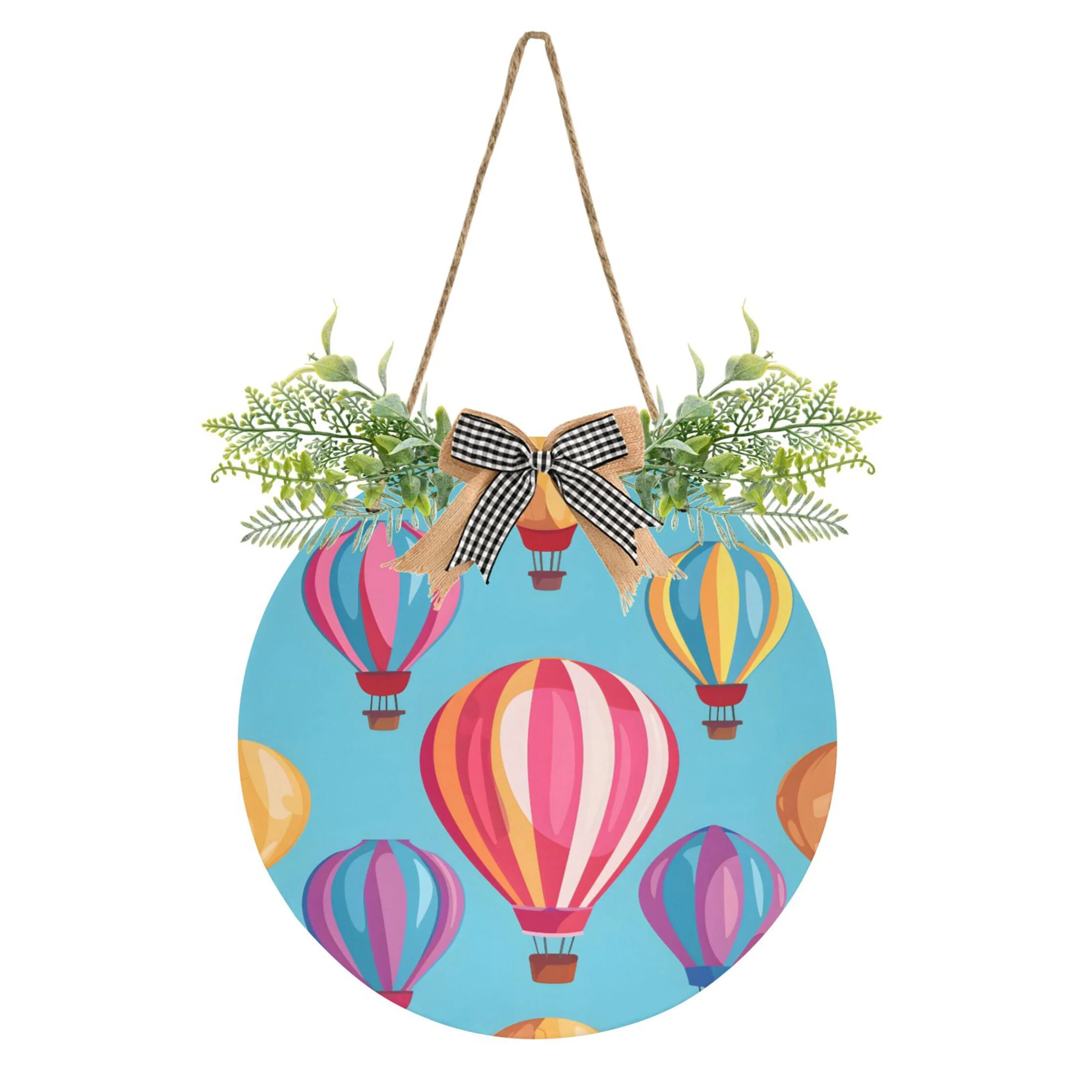 Welcome Door Sign Hot Air Balloon 11.8